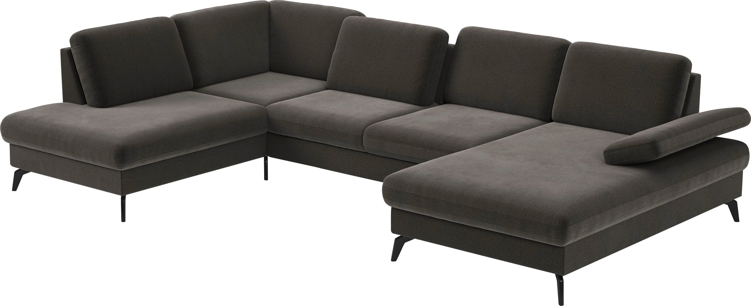 sit&more Wohnlandschaft »Morris U-Form, inkl. Sitztiefenverstellung«, wahlweise mit Armteilverstellung, Bettfunktion & Bettkasten
