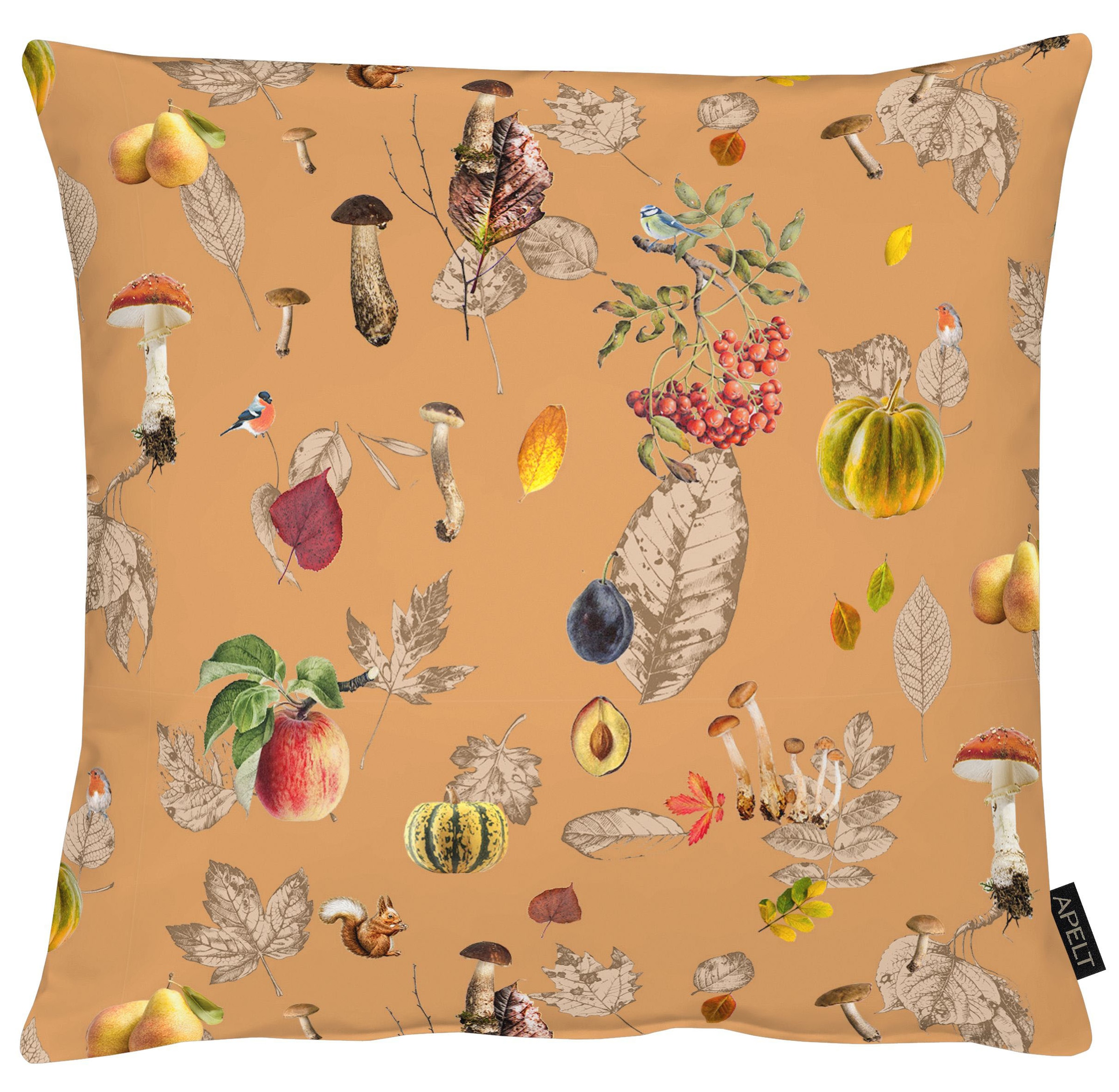 Kissenhülle APELT, B:49cm L:49cm, orange, Polyester, Obermaterial: 75% Polyester, 25% Baumwolle, Kissenbezüge, "3405"