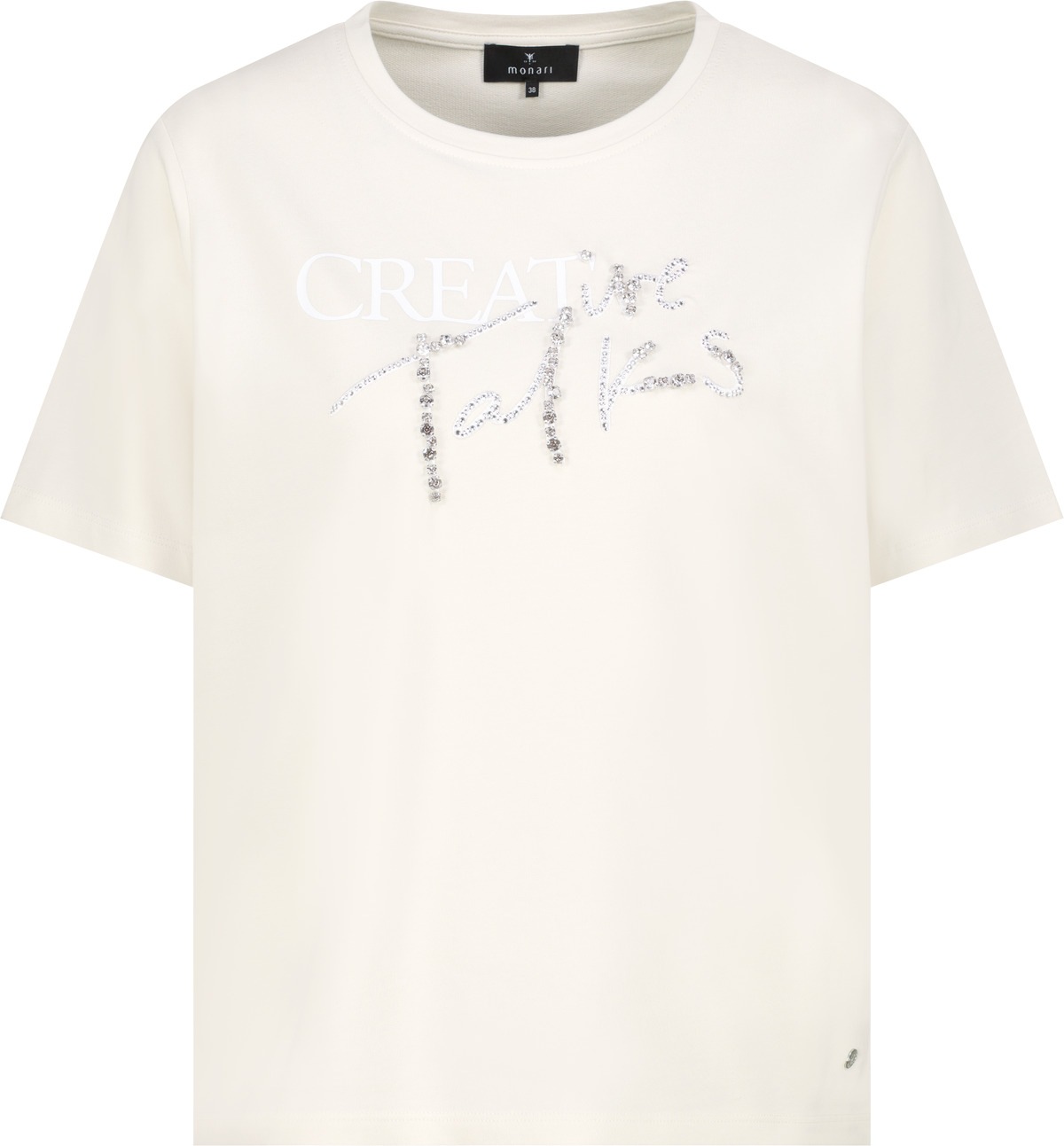 Monari T-Shirt »Shirt Schmuckschrift« Regular fit mit Schmuckschrift