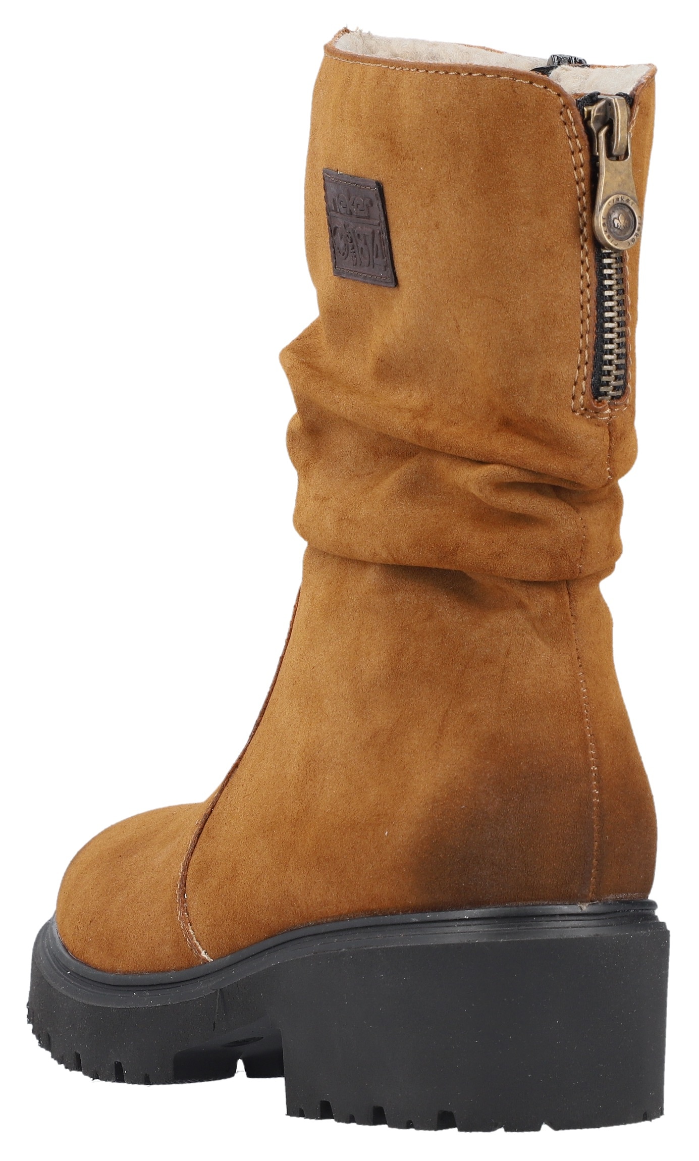 Rieker Winterstiefelette, Winterboots, Profilsohle, slouchy Schaft, mit Innenreißverschluss