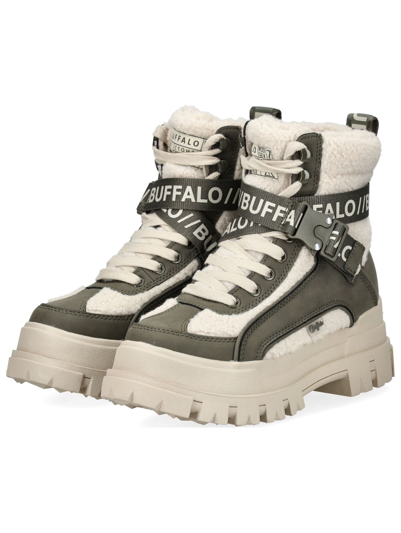 Buffalo Schnürstiefelette »Buffalo Stiefelette Lederimitat/Textil«