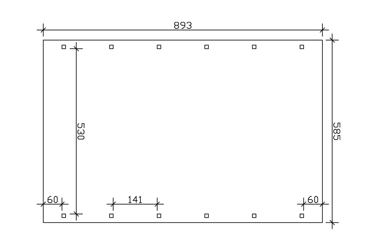 Skanholz Doppelcarport »Spreewald«, 530 cm, grün