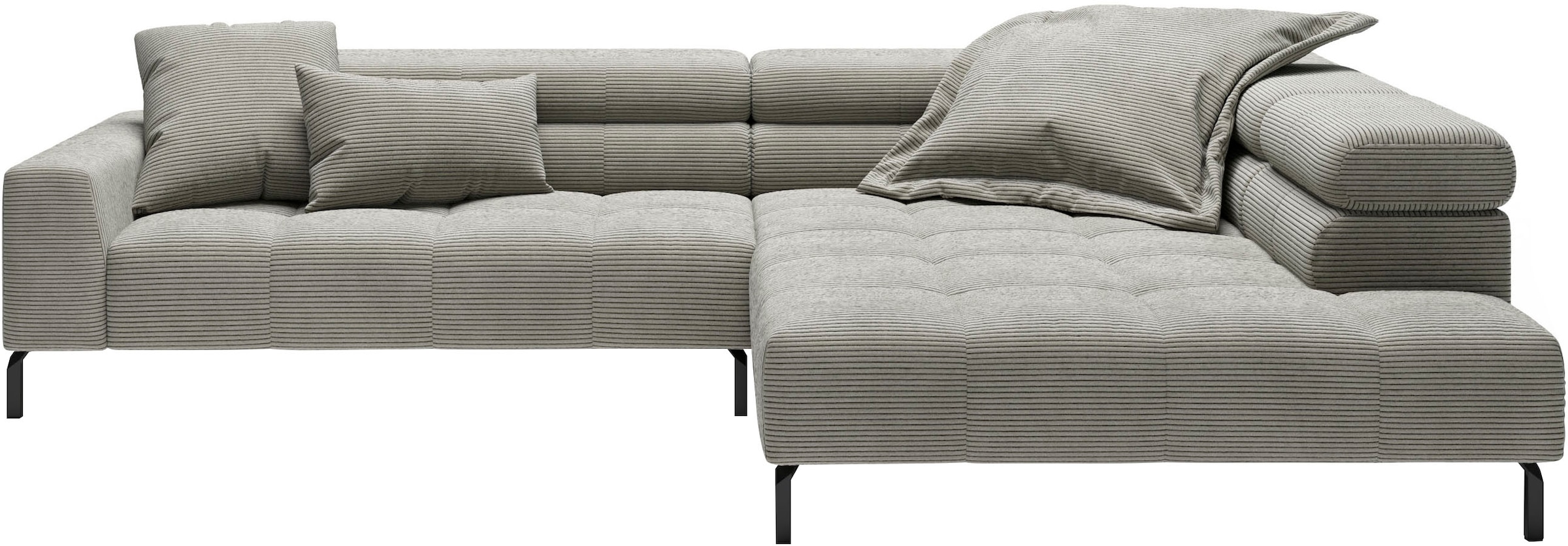 Home affaire Ecksofa "Claya, 311 cm breit, L-Form, inkl. Kopfteilverstellung" ohne elektrischen Sitzvorzug