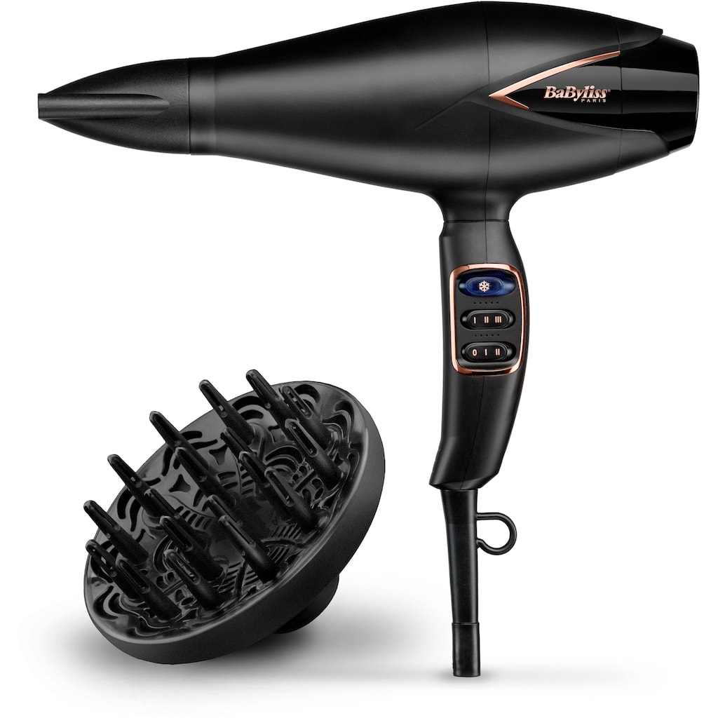 BaByliss Ionic-Haartrockner »D665E Salon Air Brilliance«, 2200 W, 2 Aufsätze