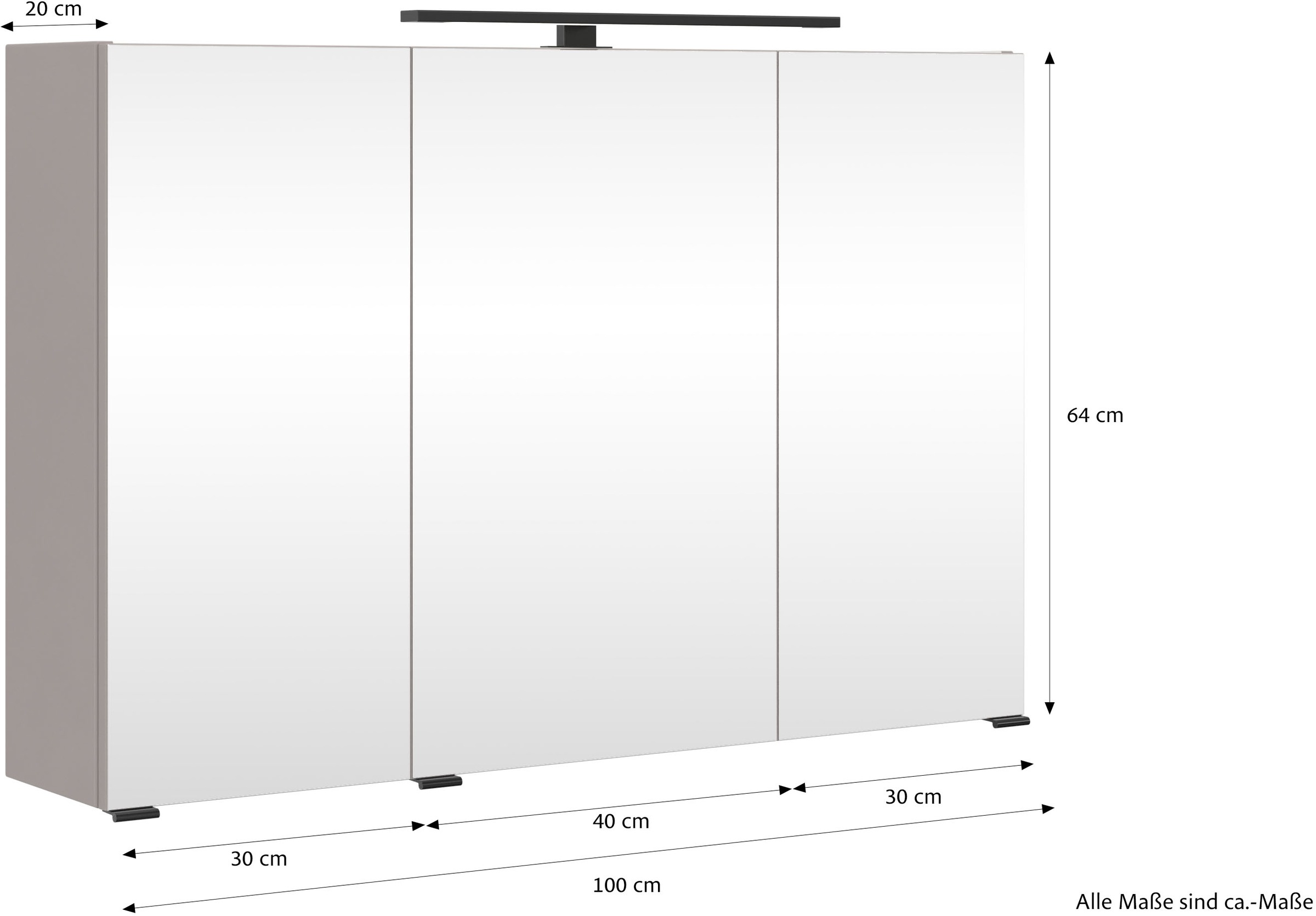 welltime Badmöbel-Set »SALVADA, 3tlg-Set, gedämpfte Scharniere, Softclose, Keramikbecken« Maße (B/T/H): 140/47,5/200 cm, 