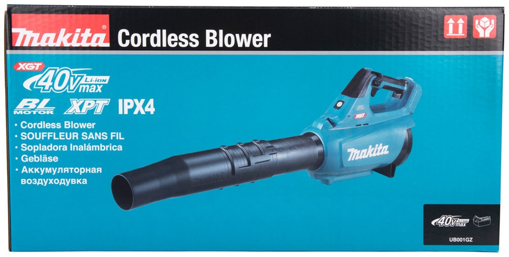 Makita Akku-Gebläse »»UB001GZ« 40V max., 0-960 m³/h, ohne Akku und Ladegerät« leistungsfähig mit geringen Gewicht von nur 3,9 kg inkl. Akku