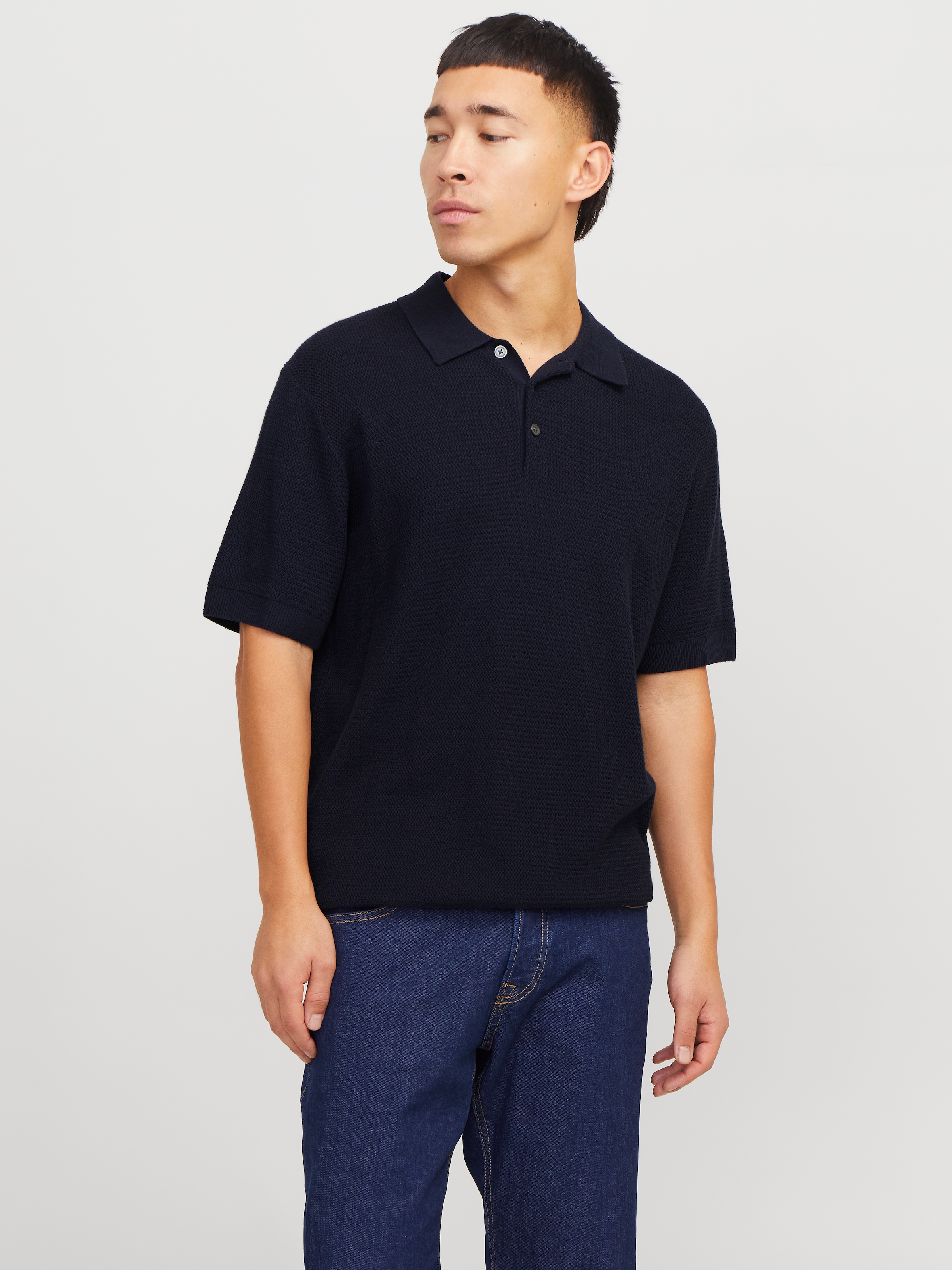 Jack & Jones Polokragenpullover "JPRCCCOOPER KNIT POLO SS SN" günstig online kaufen