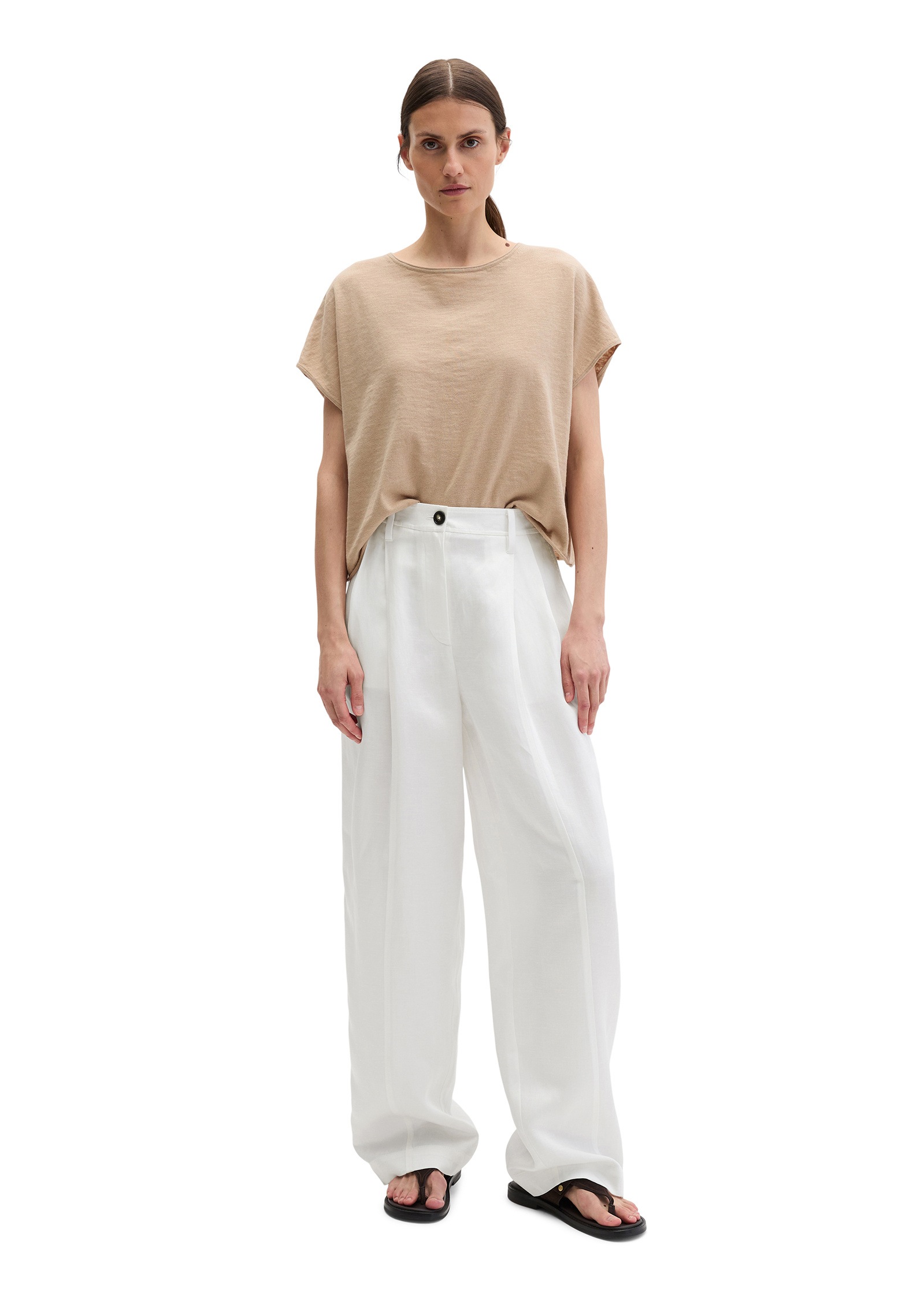 Marc O'Polo Strickpullover »aus Bio-Baumwolle-Leinen-Mix«