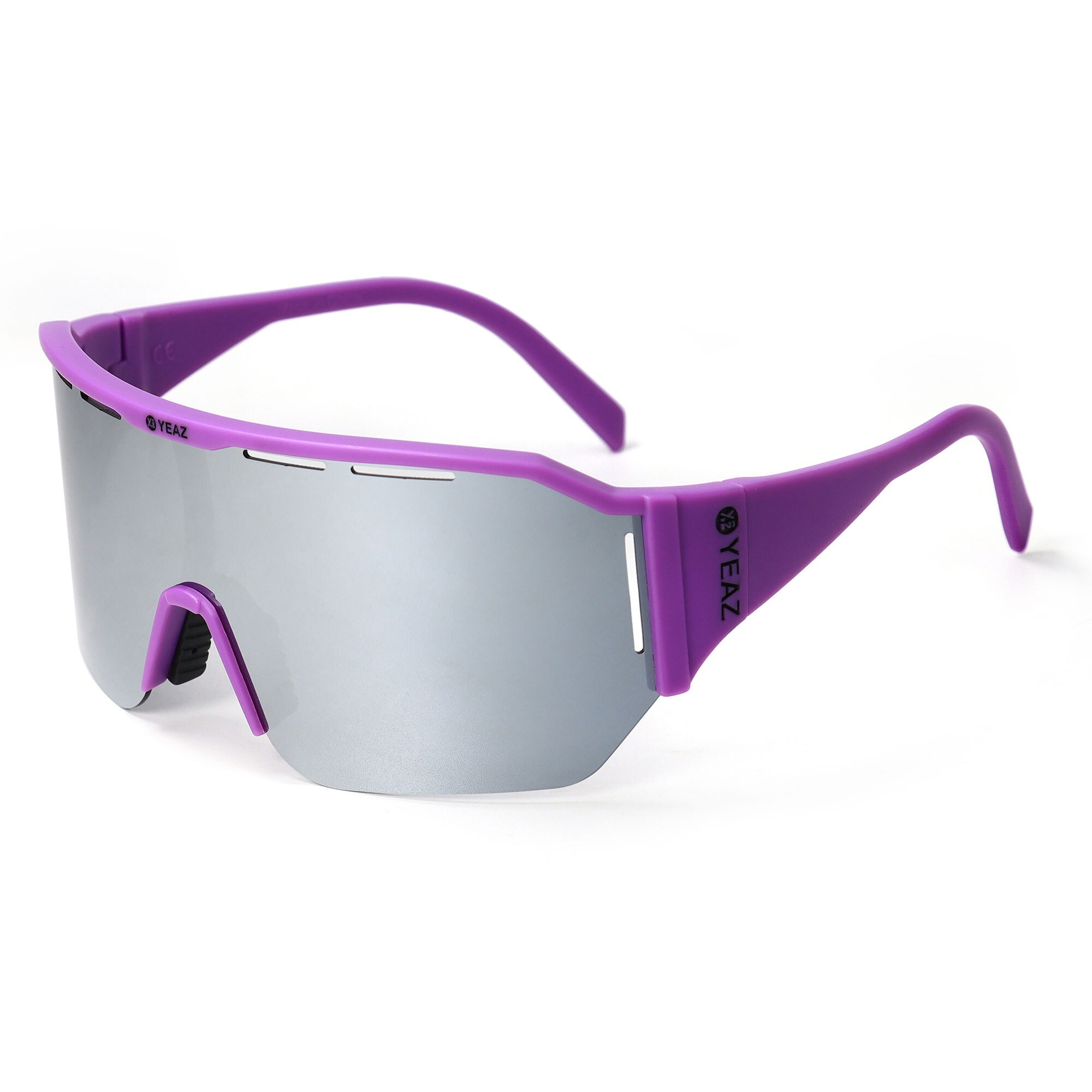 YEAZ Damen Sportbrille "Sport-Sonnenbrille Black/Silver SUNVIBE", lila, Sonnenbrillen