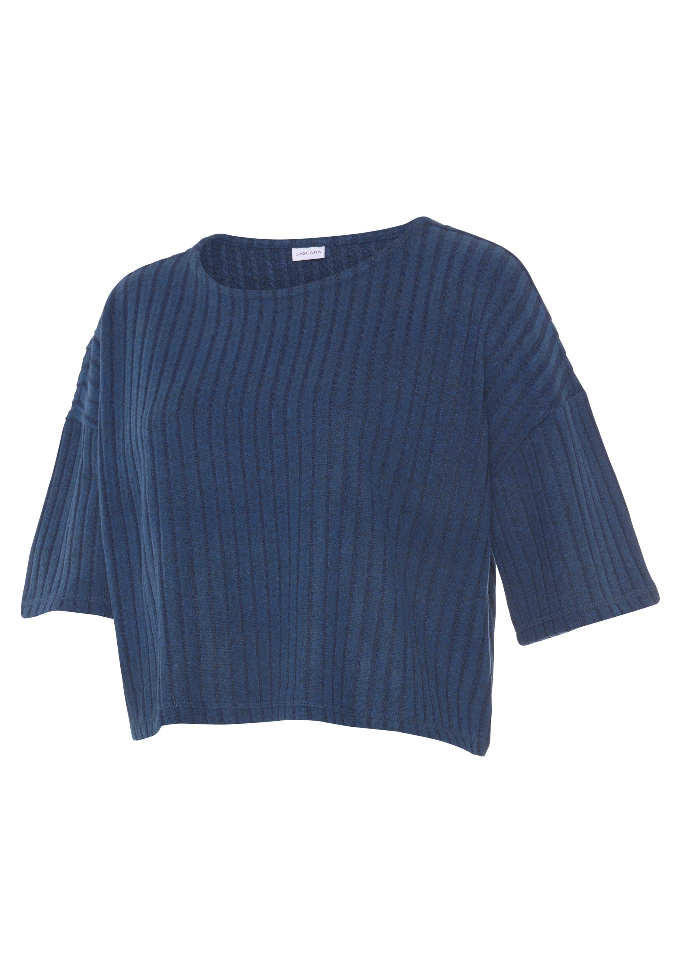 LASCANA 3/4-Arm-Shirt, Lounge-/Strickshirt aus weichem Strick, Loungewear