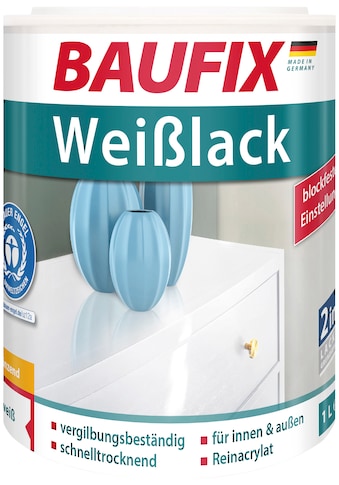 Baufix Weißlack »Weißlack seidenglänzend« 1 L...