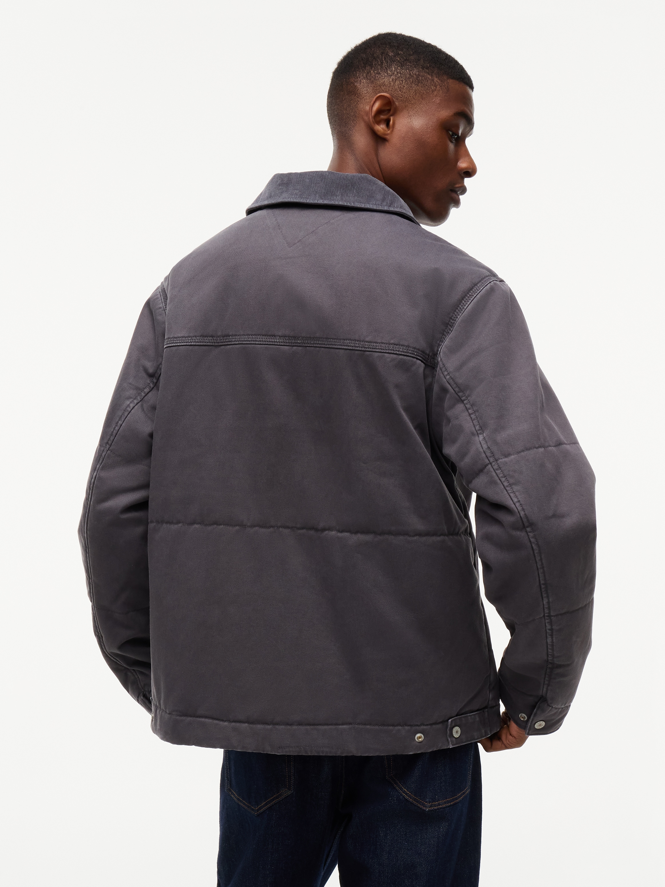 Tommy Jeans Anorak »QUILTED COTTON JACKET« ohne Kapuze Regular fit mit Reißverschlusstaschen