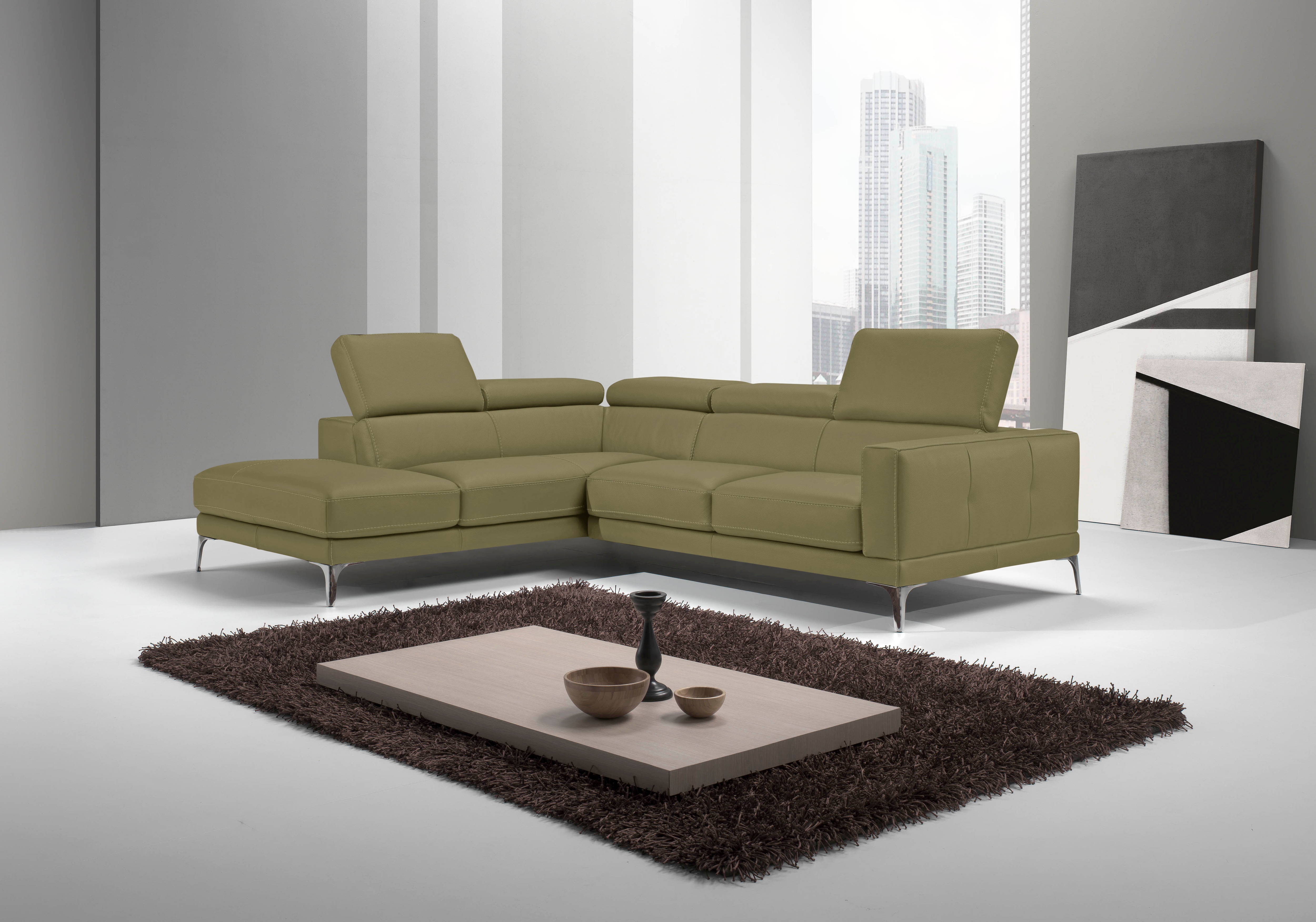 Egoitaliano Ecksofa "Claudie, Designsofa mit extrakomfortablem Sitzkomfort, L-Form" Inkl. Kopfteilverstellung, L-Form