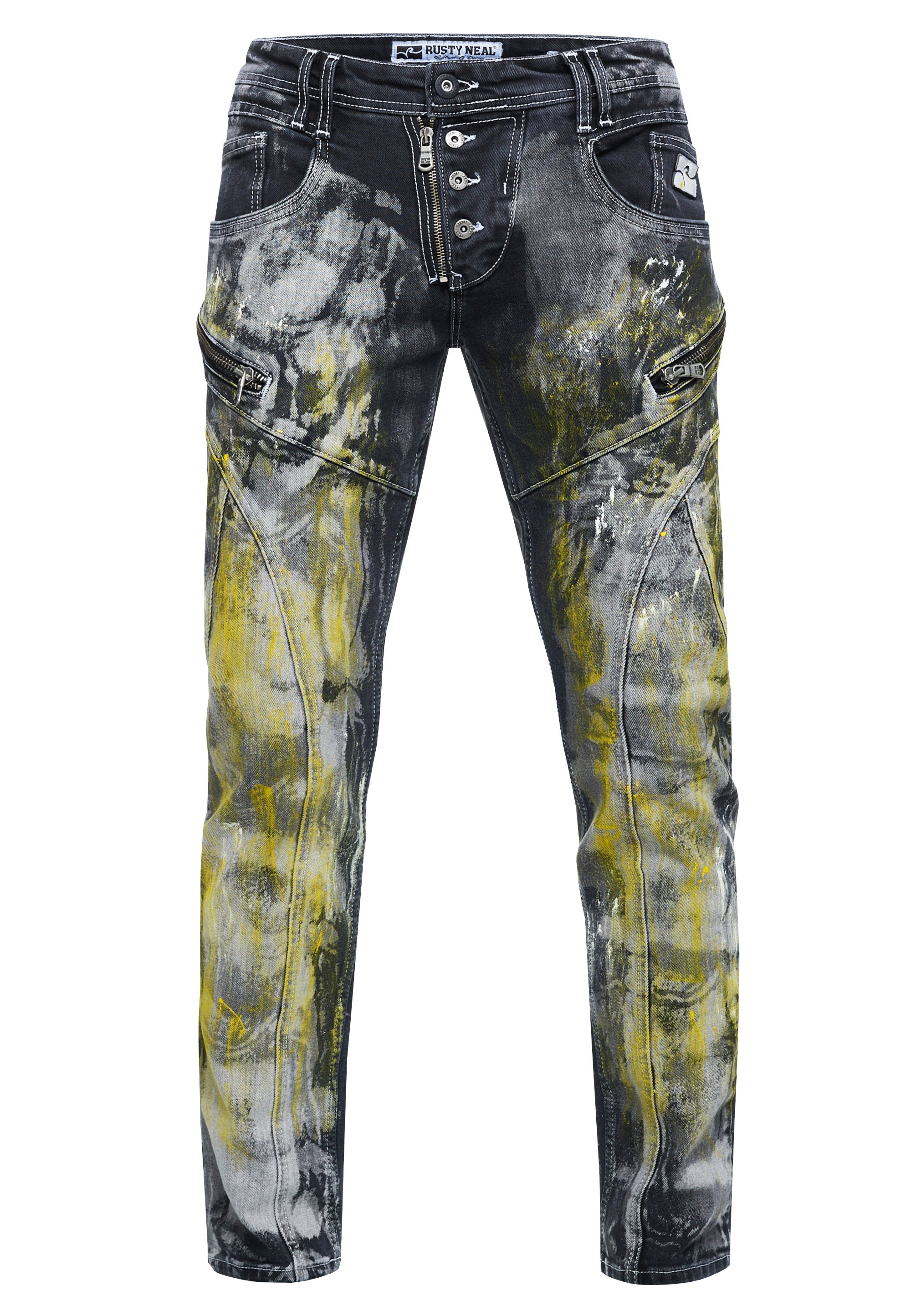 Rusty Neal Straight-Jeans »MORI«, mit trendigen Zierelementen