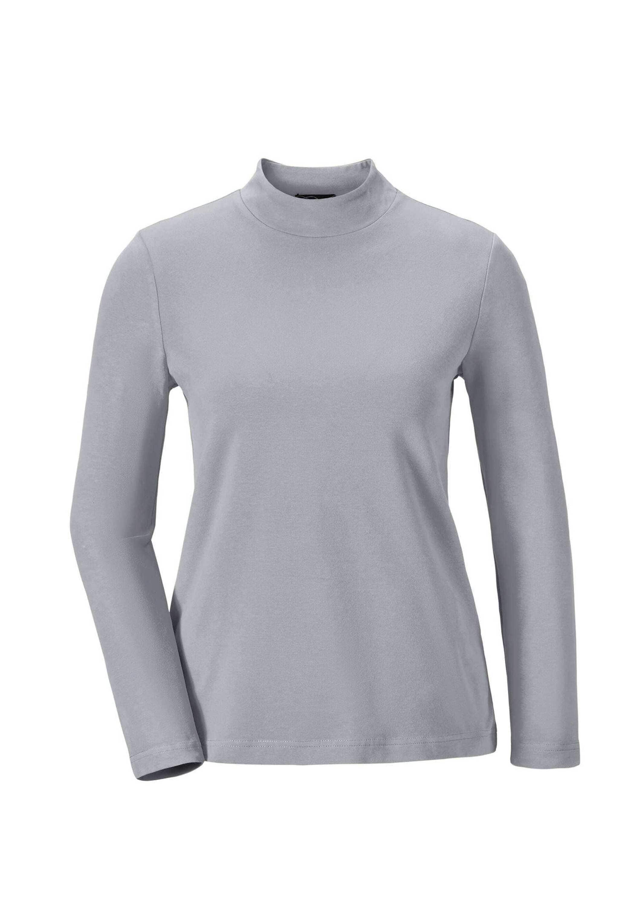 GOLDNER Longpullover "Kurzgröße Stehkragenshirt mit Langarm" günstig online kaufen
