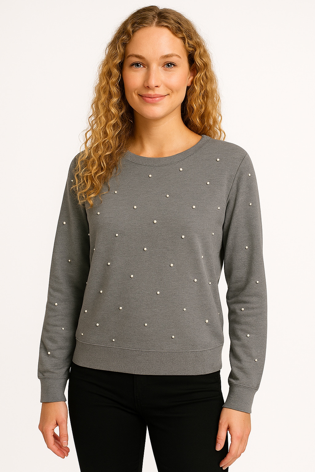 Vero Moda Rundhalspullover "VMGLORY PEARL LS O-NECK PULLOVER BOO" günstig online kaufen