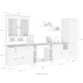 Home affaire Küchen-Set »Oslo«, (7 St.), ohne E-Geräte, Breite 350 cm, aus massiver Kiefer, 23 mm starke Arbeitsplatte, mit Metallgriffen, Landhaus-Küche, in 2 Tiefen erhältlich