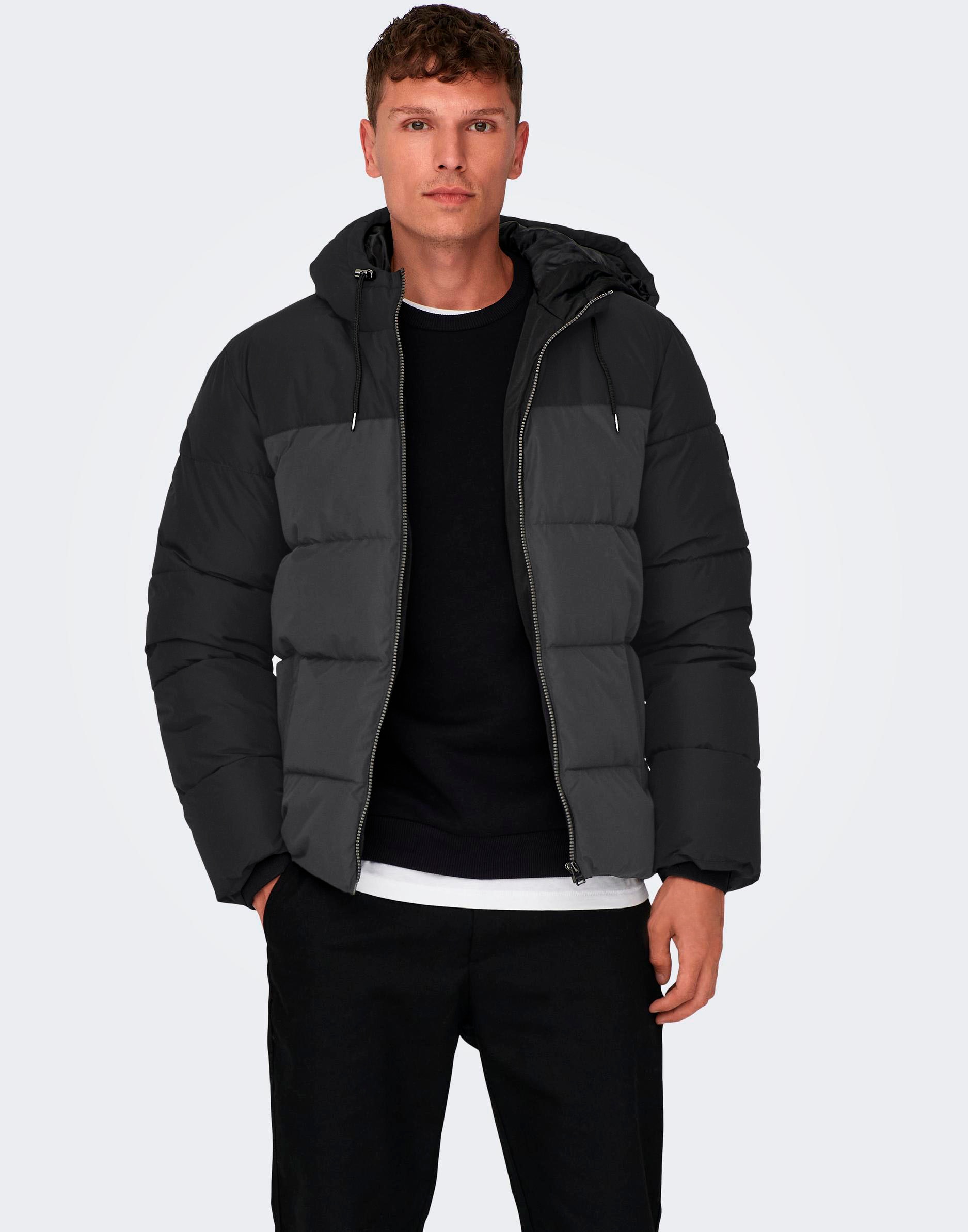 ONLY & SONS "ONSMARLON LIFE HOOD PUFFER JACKET OTW VD" mit Kapuze günstig online kaufen