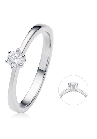Diamantring »0.15 ct Diamant Brillant Ring aus 750 Weißgold«