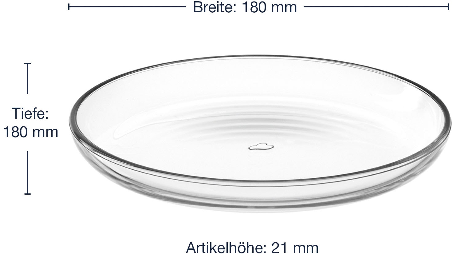 LEONARDO Schale »Schalen-/Teller-Set, 5er Set CUCINA, 4x Ø 18 cm & 1x Ø 21,5 cm«, 5 tlg., aus Glas, Spülmaschinengeeignet