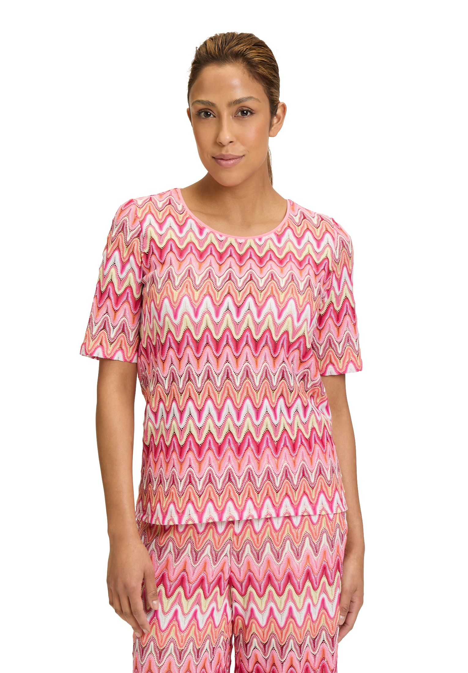 Betty Barclay Kurzarmshirt » Spitzenshirt su Rippbün...