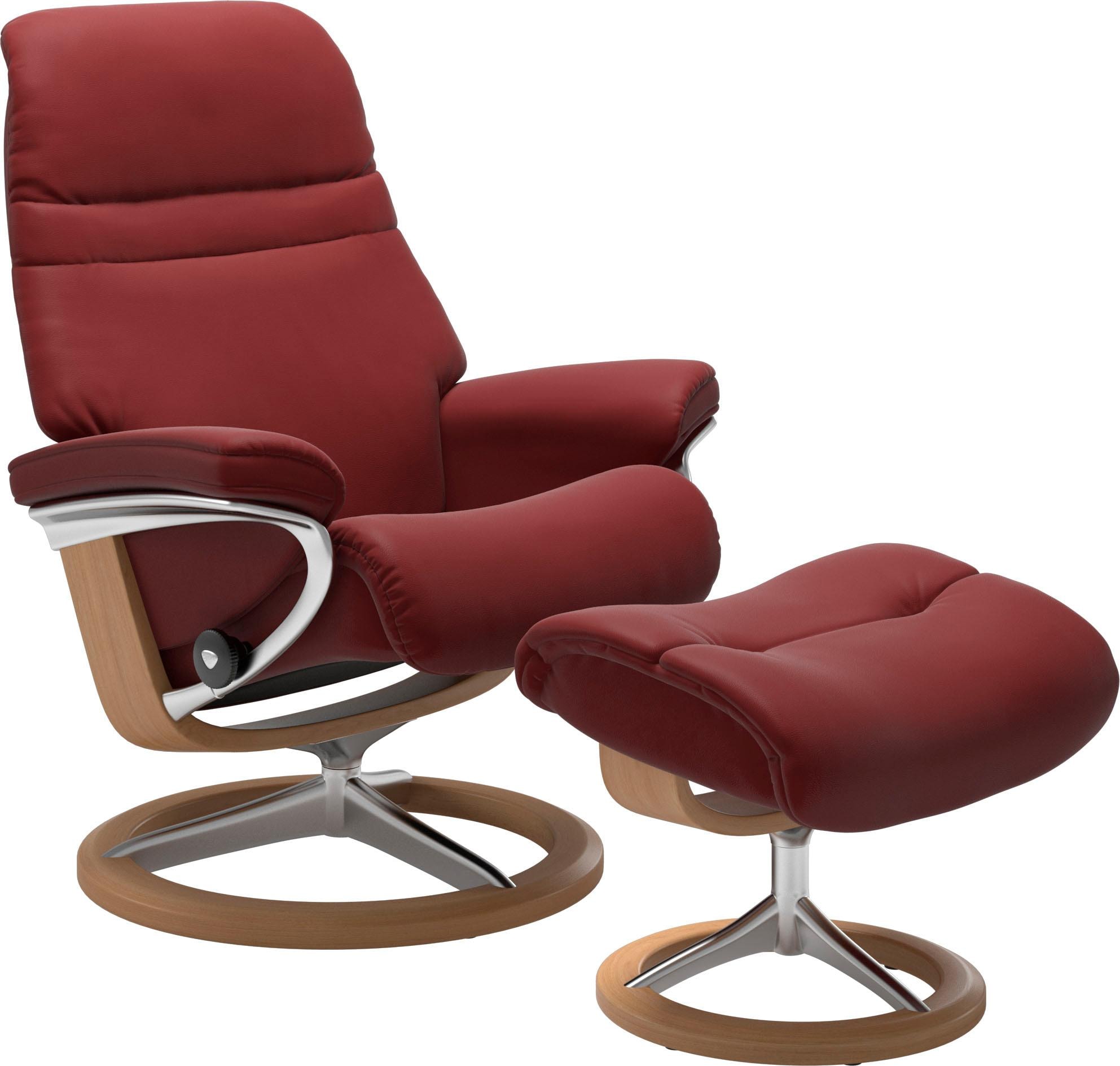 Stressless Relaxsessel "Sunrise" mit Signature Base, Größe M, Gestell Eiche, in 2 Bezugsqualitäten lieferbar