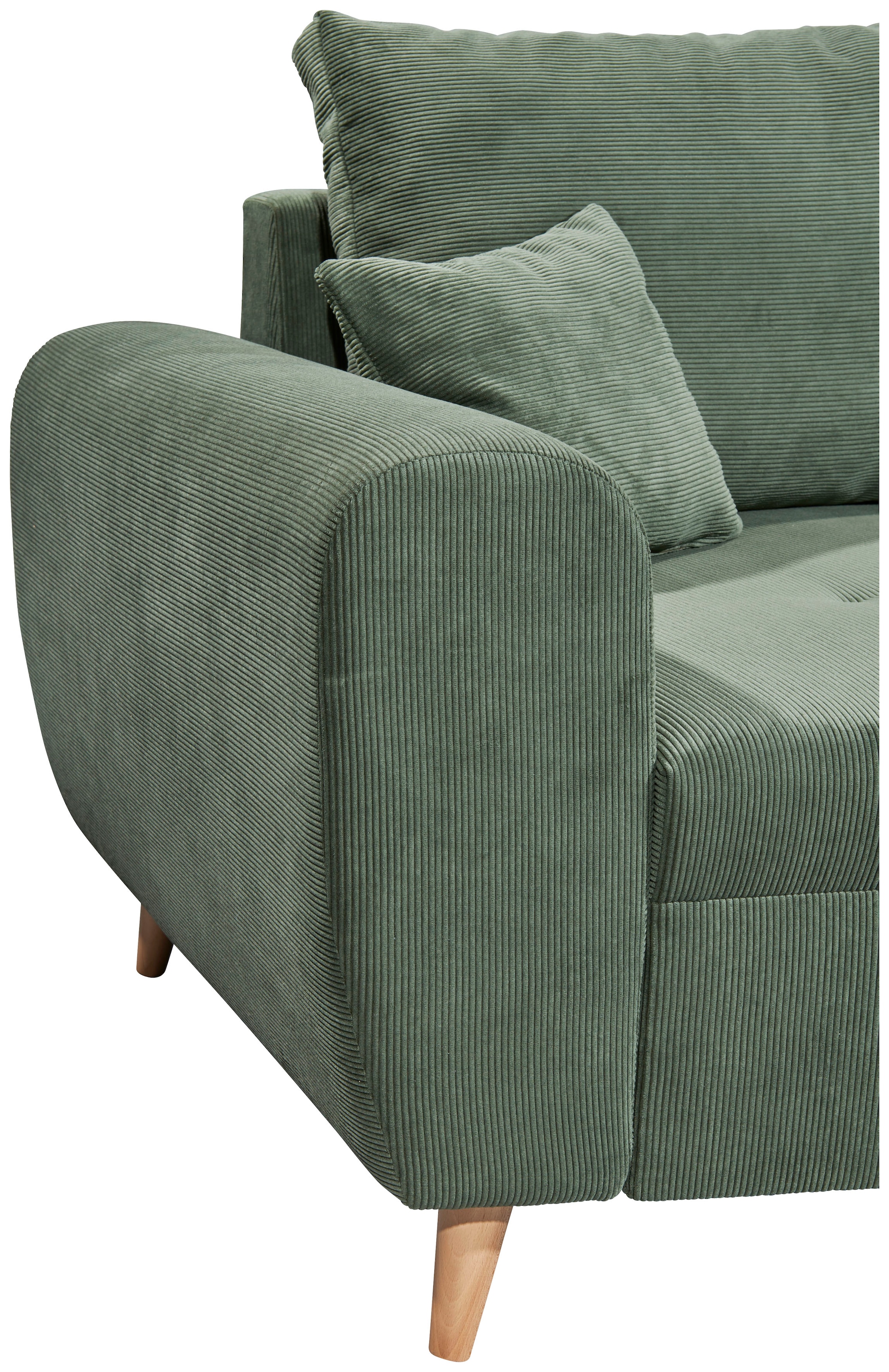 ED EXCITING DESIGN Ecksofa »Calanda L-Form«, mit Hocker & 3 Zierkissen