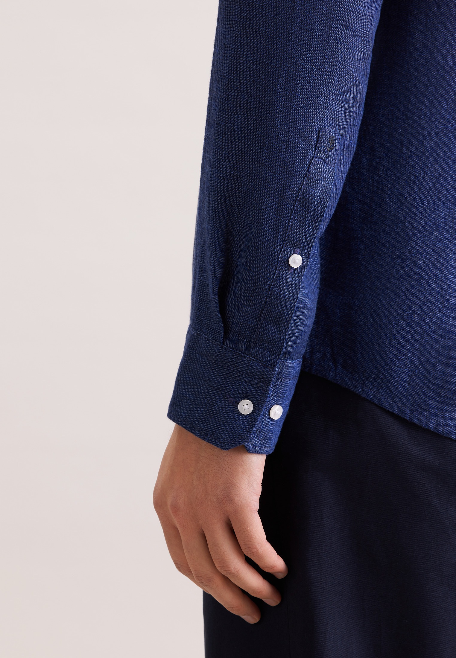 Seidensticker Schwarze Rose Men Shirt Mid Blue M 3