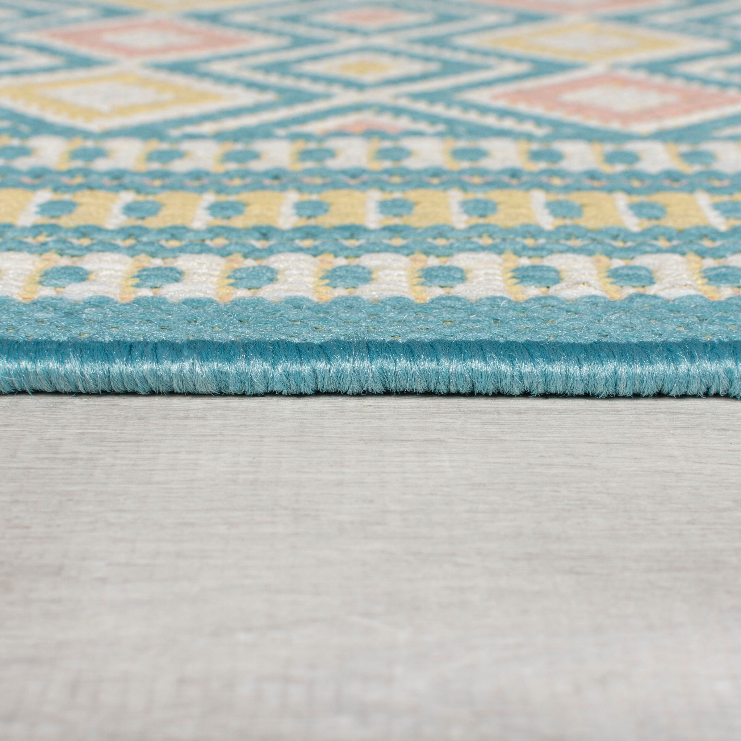 FLAIR RUGS Teppich »Coast, In & Outdoor Teppich« rechteckig 3 mm Höhe Outdoor Teppich mit maritimen Design in Pastellfarben