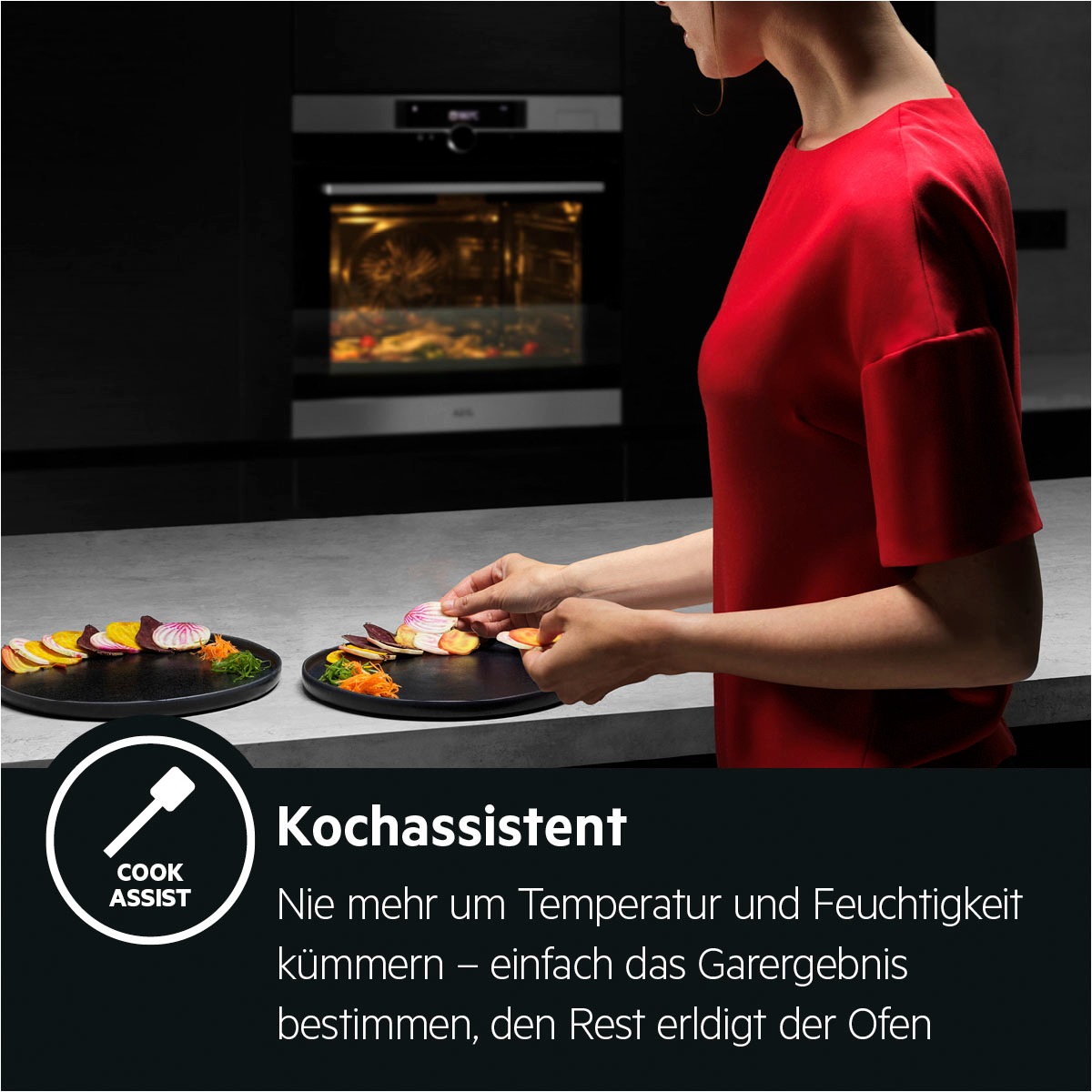 AEG Einbaubackofen 8000 »BPE742220B 944 187 753«, mit Vollauszug, Pyrolyse-Selbstreinigung