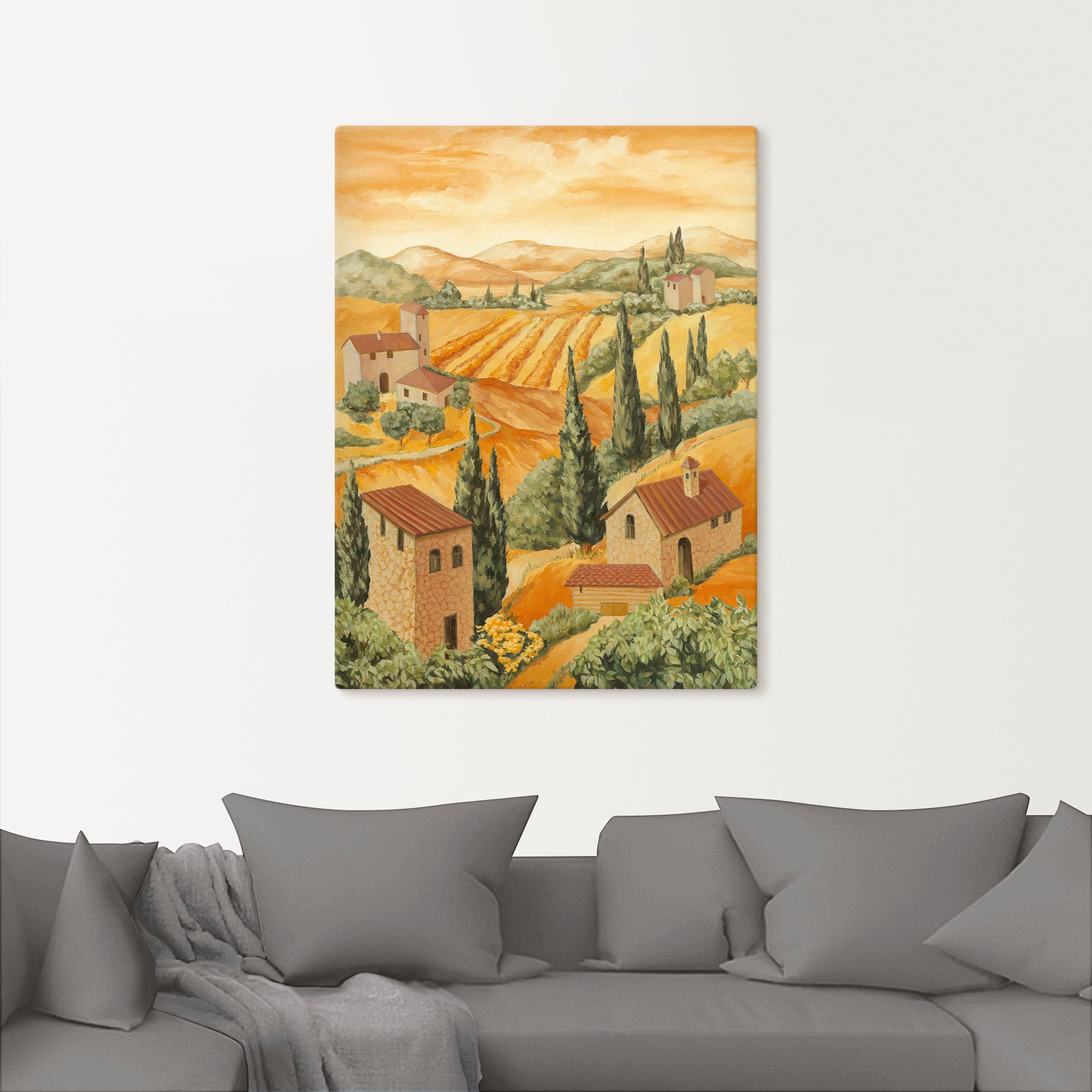 Artland Leinwandbild "Italien Toscana" Europa 1 Stk. tlg. auf Holzrahmen ge günstig online kaufen