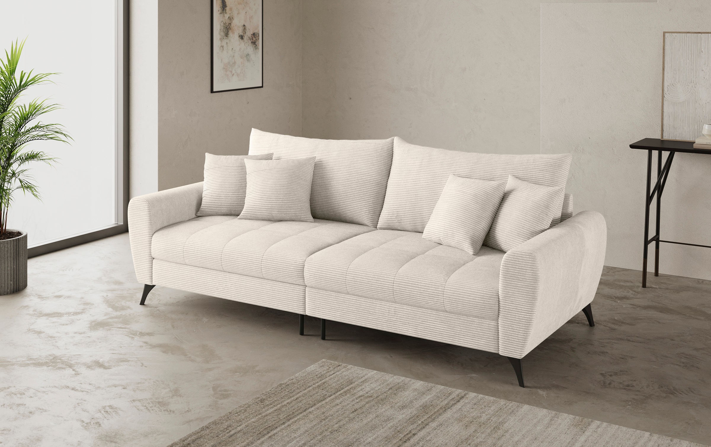 Mr. Couch Big-Sofa »Blackburn II«, Wahlweise mit Kaltschaumpolsterung bis 140 kg belastbar
