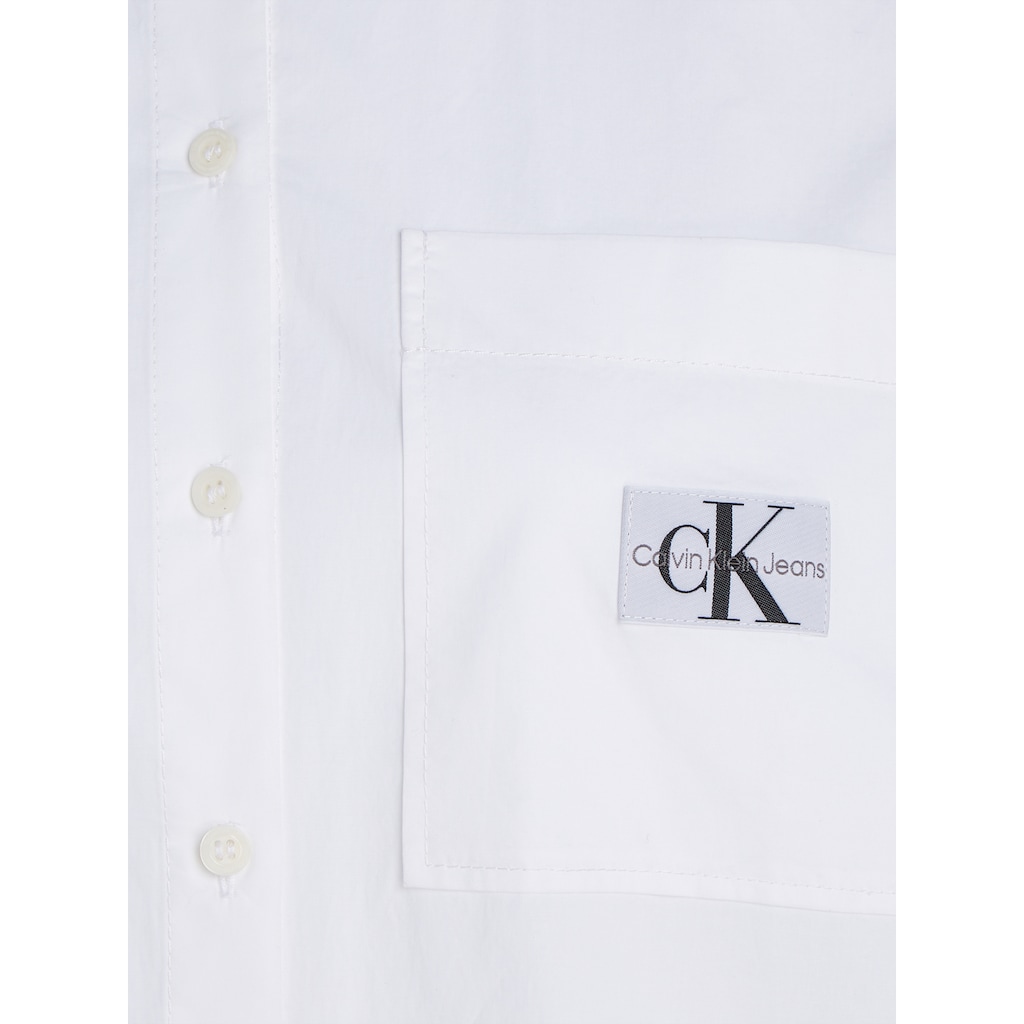 Calvin Klein Jeans Hemdbluse »WOVEN LABEL RELAXED SHIRT«, mit Logomarkenlabel