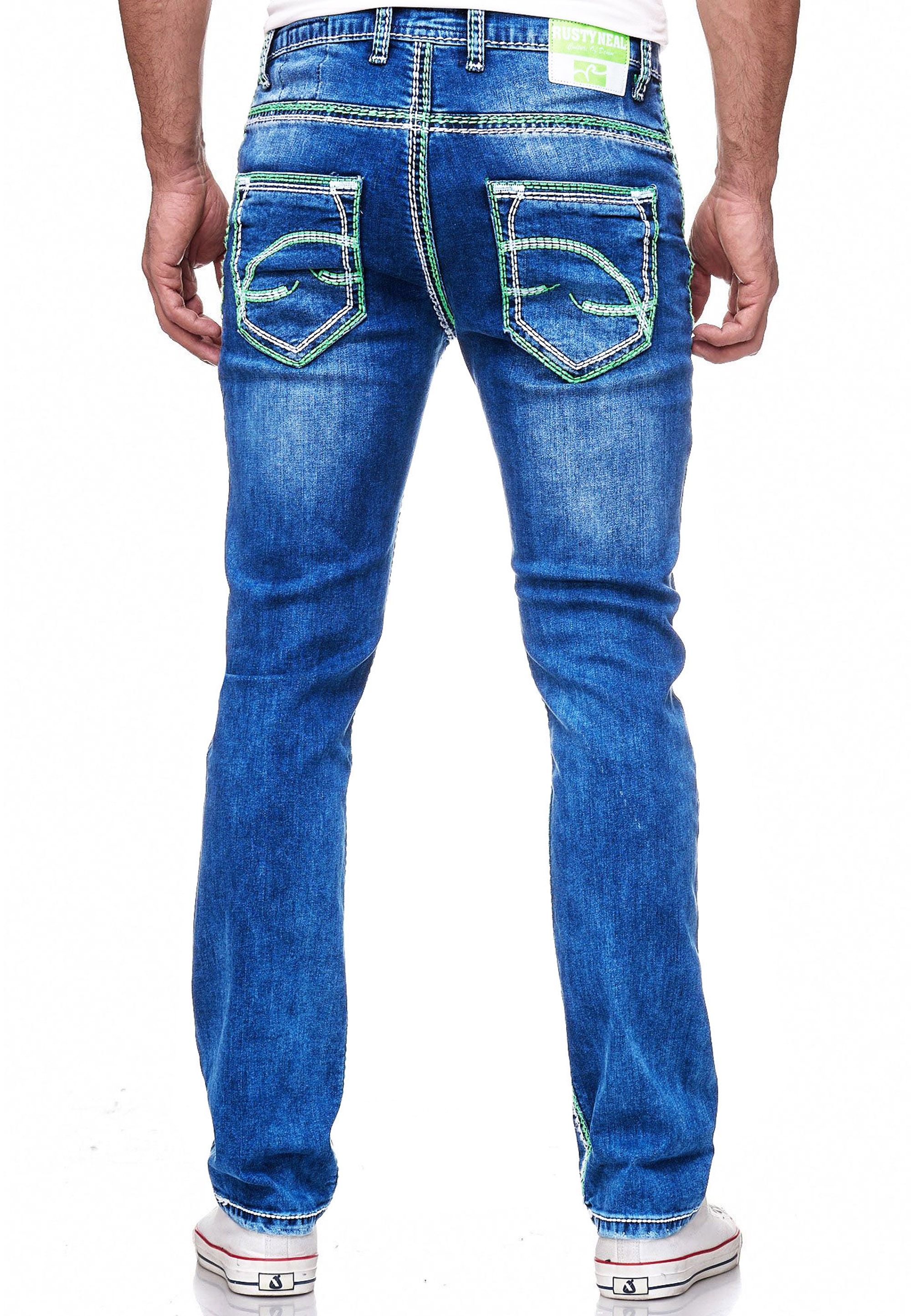 »LEVIN mit Neal BAUR kaufen 2«, ▷ Straight-Jeans Ziernähten Rusty | angesagten
