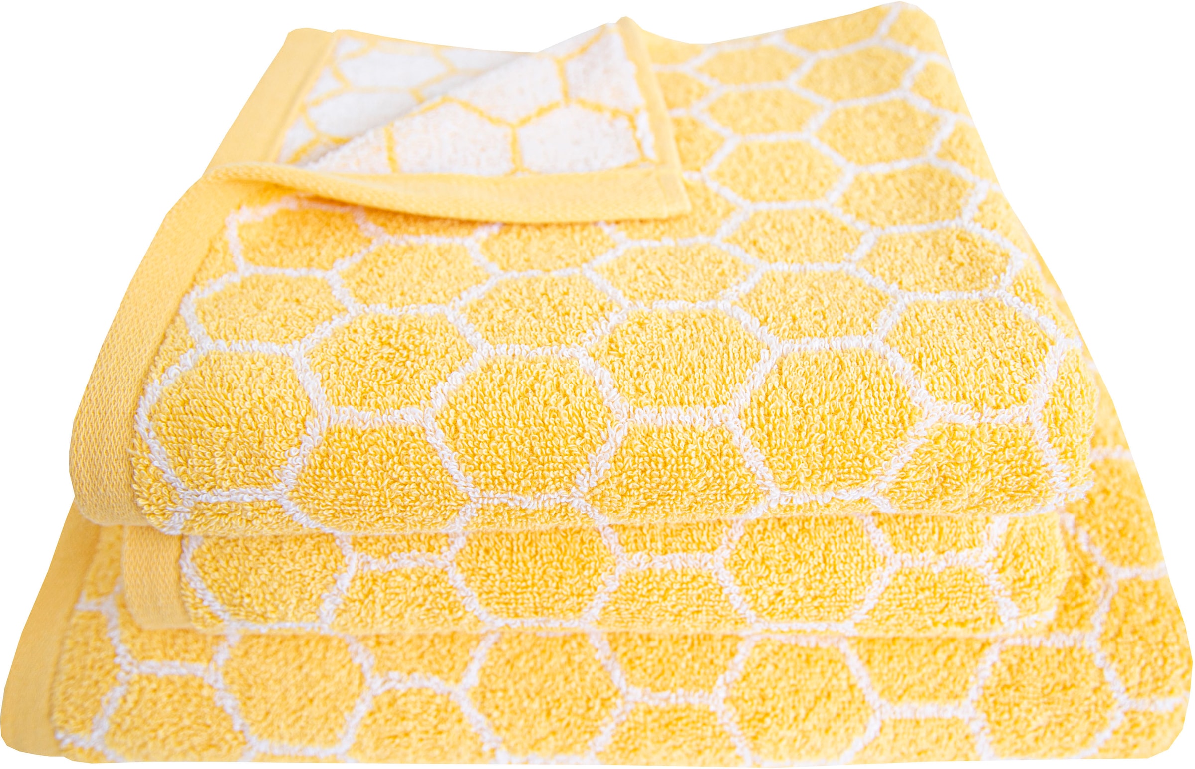 Dyckhoff Handtuch Set "Pure Natural Honey", (Set, 3 St., 2 Handtücher (50x100cm)-1 Duschtuch (70x140cm), 2 Handtücher (5