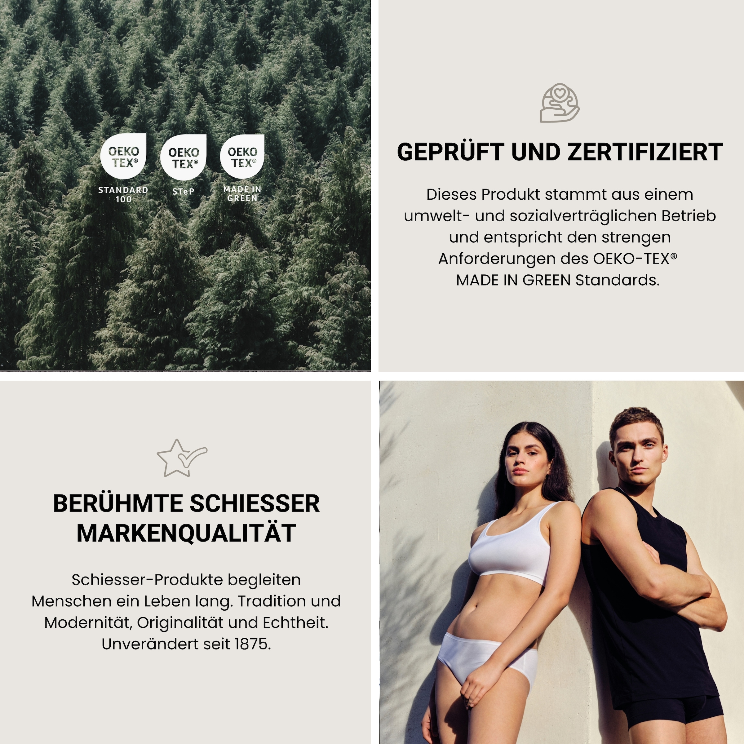 Schiesser Kissenhülle »Ella Premium Kissenhüllenset aus feinstem Baumwollsatin, 40x80 cm«, (2 St.), Made in Green