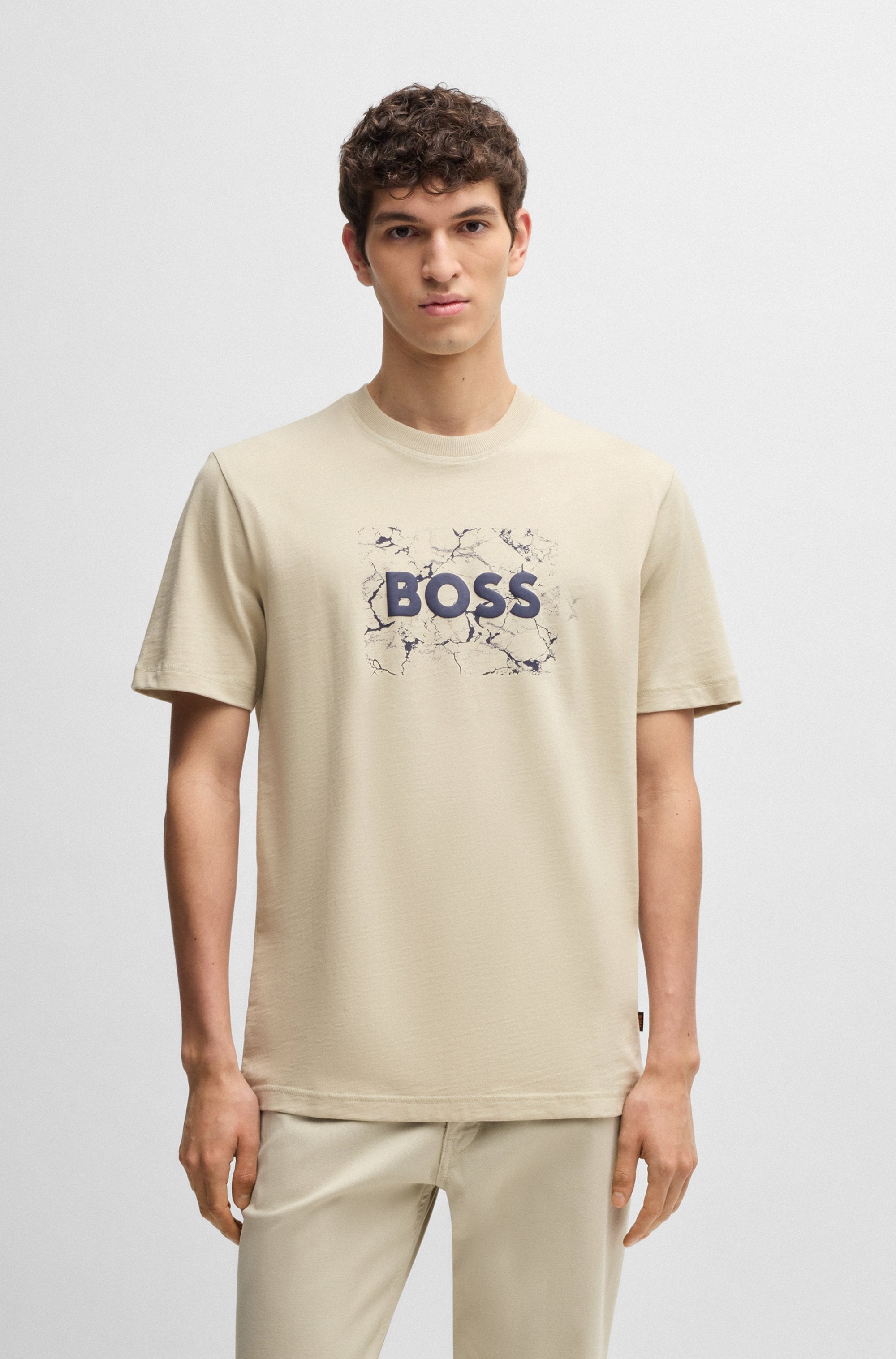 BOSS ORANGE Marškinėliai su Logo-Druck