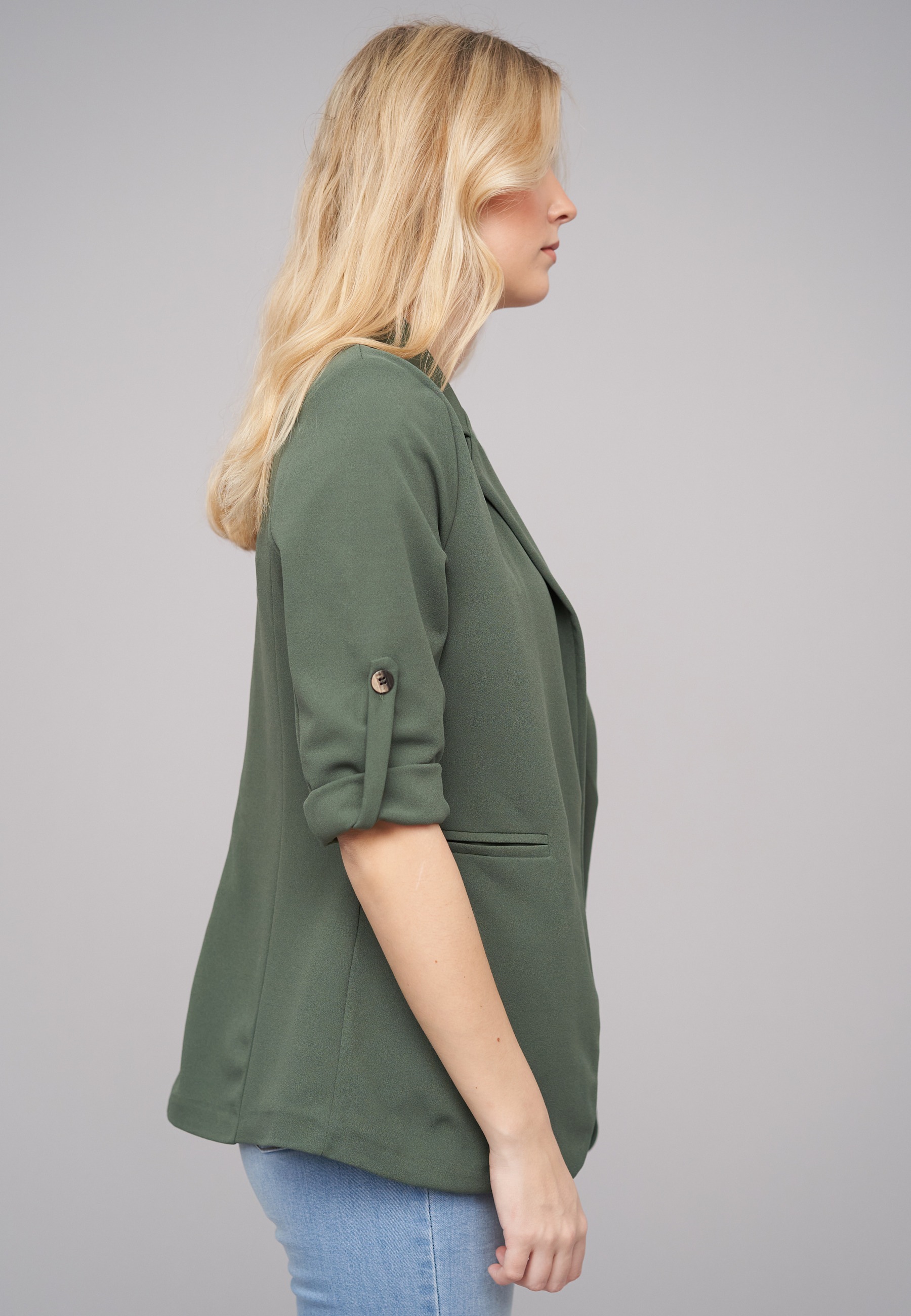 CLOUD 5IVE Blusenblazer »CLOUD 5IVE Turn-Up 3/4 Sleeve Blazer«