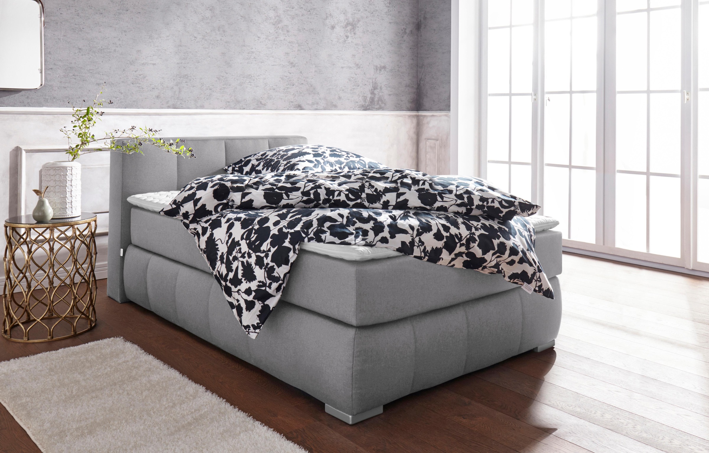 Guido Maria Kretschmer Home&Living Boxspringbett »Chelles«, inkl. Kaltschaumtopper, in 5 Breiten und 3 Matratzenarten