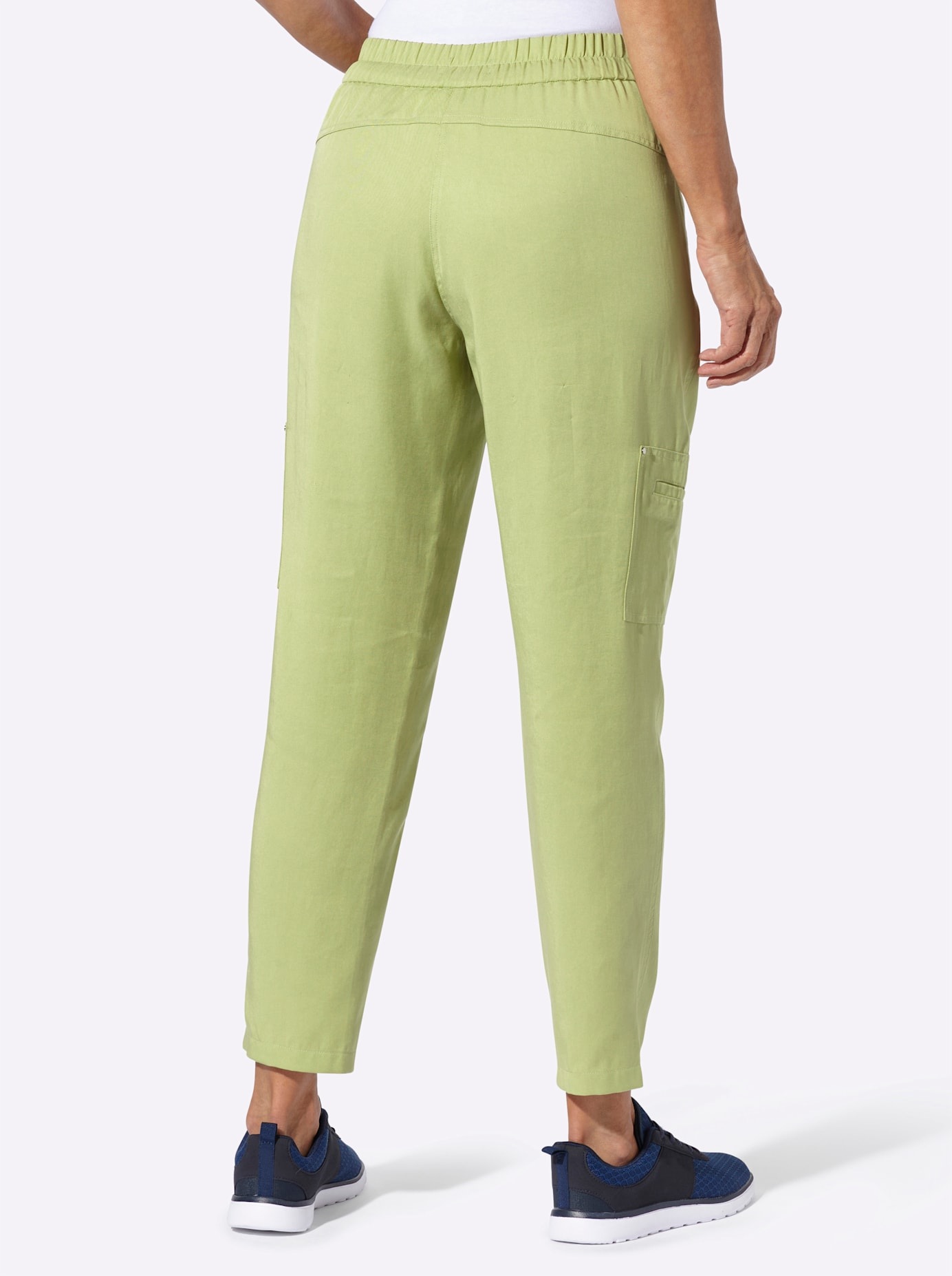 CASUAL LOOKS Women's Pull-On Trousers Lime Green Size 42 2