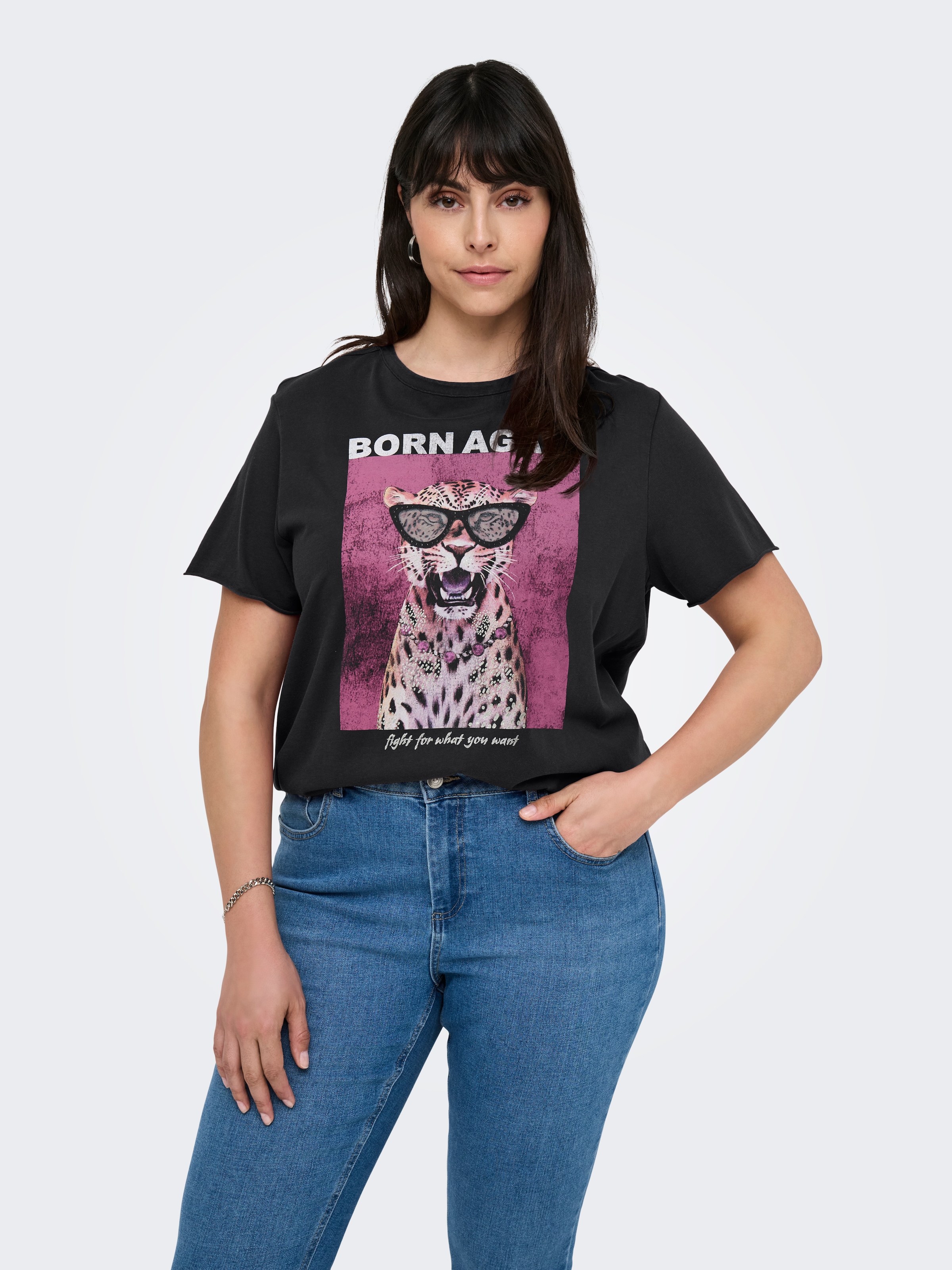 ONLY CARMAKOMA Kurzarmshirt "CARMIKO LIFE WASHED SS REG TEE JRS" günstig online kaufen