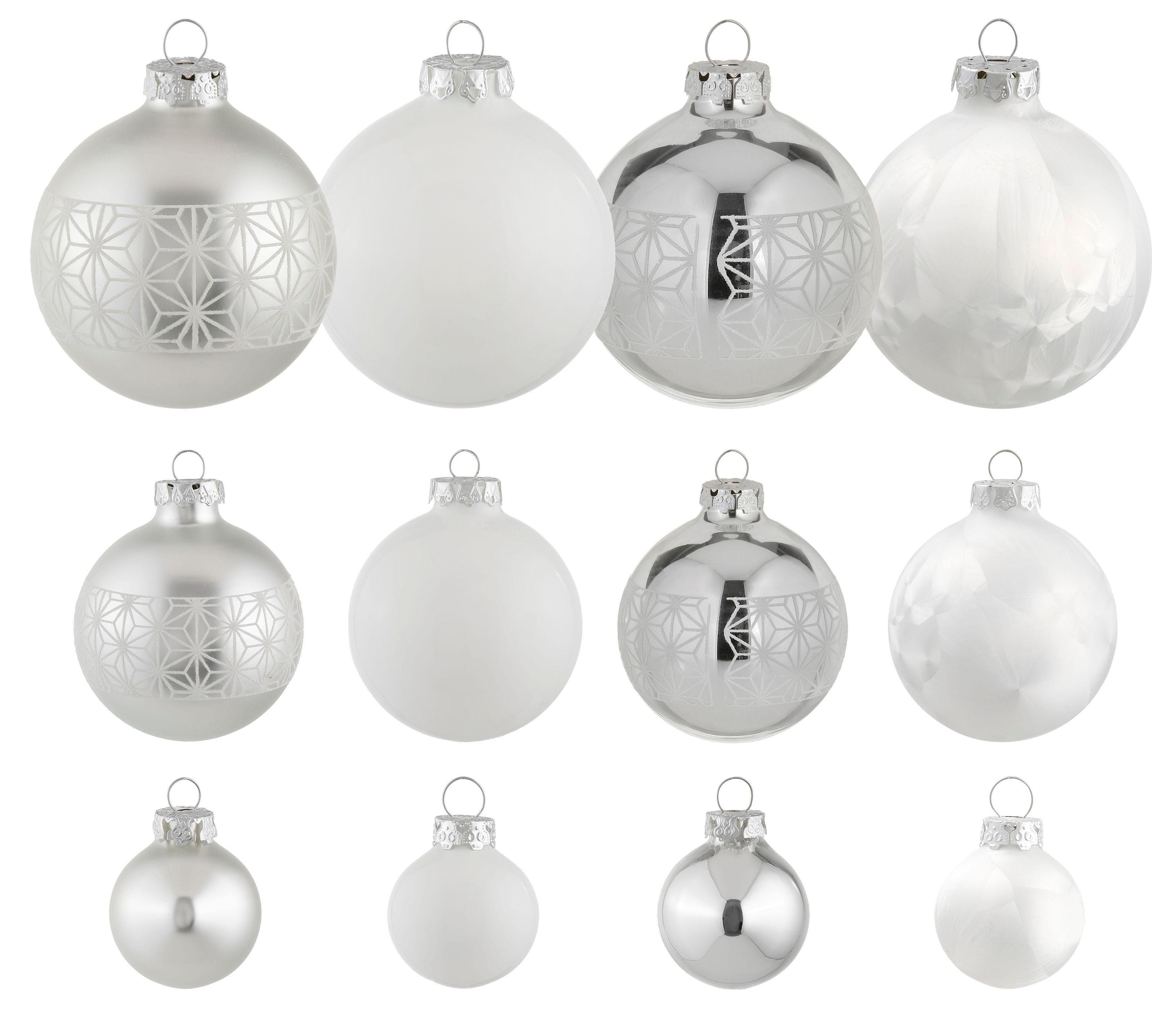 Thüringer Glasdesign Weihnachtsbaumkugel »Eisprinzessin, Weihnachtsdeko, und kaufen handdekoriert | Glas, hochwertige 30 BAUR (Set, Christbaumschmuck«, mundgeblasen aus St.), Christbaumkugeln