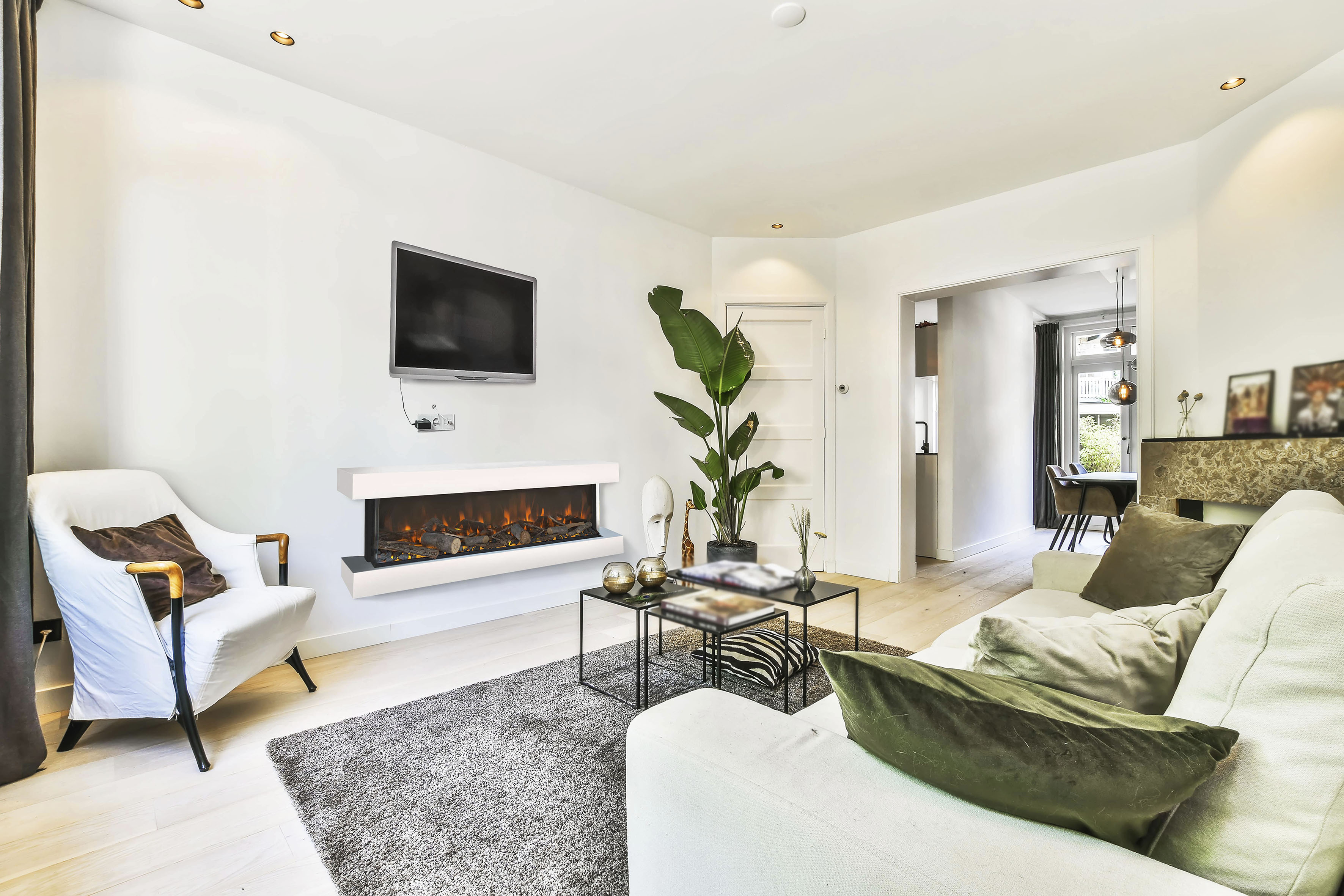 Thumbnail - XARALYN Elektrokamin "Disegno 3D S90 zwart" 20/700/1400 W, inkl. Heizung