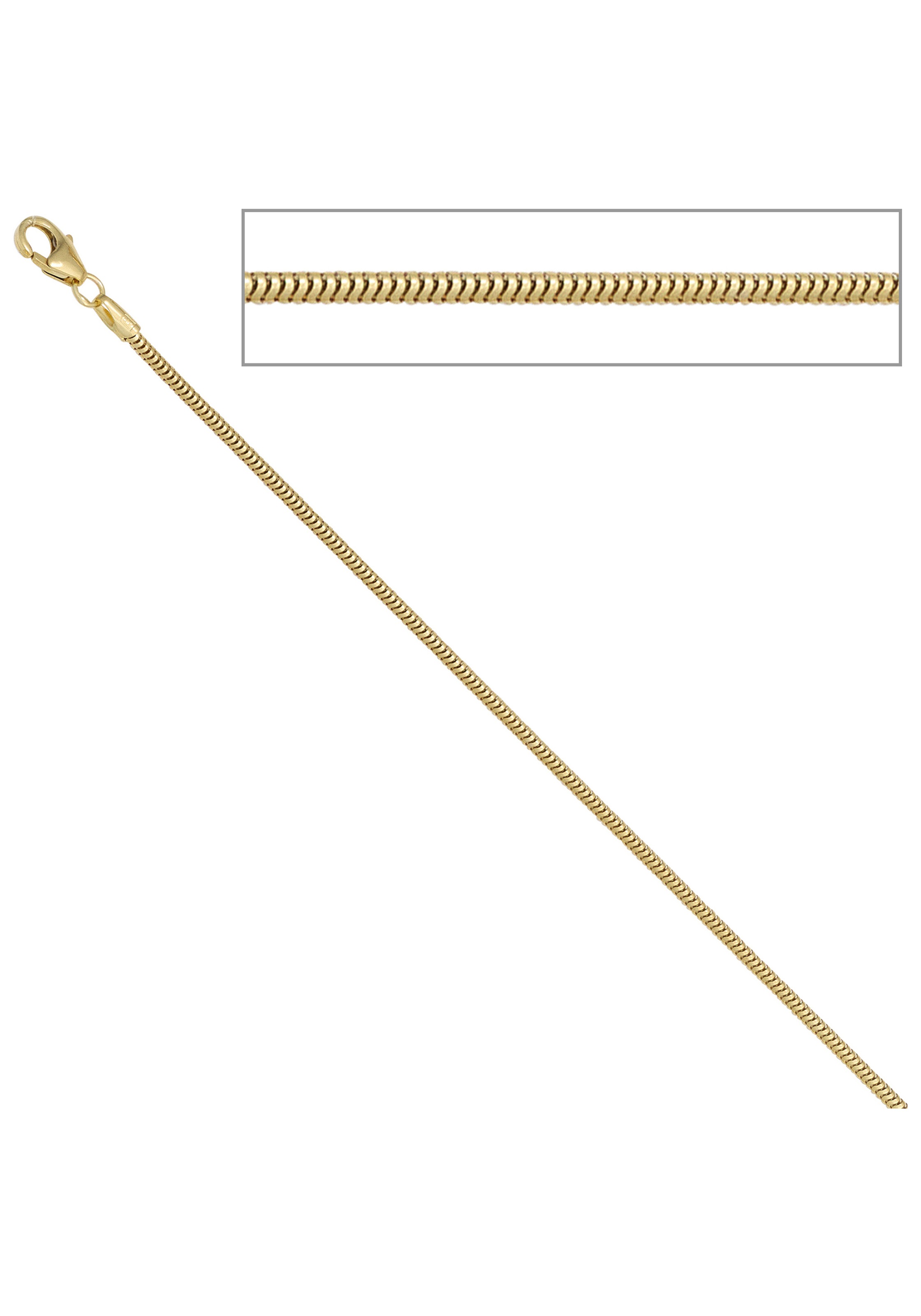 JOBO Goldkette, Schlangenkette 333 Gold 50 cm 1,6 mm