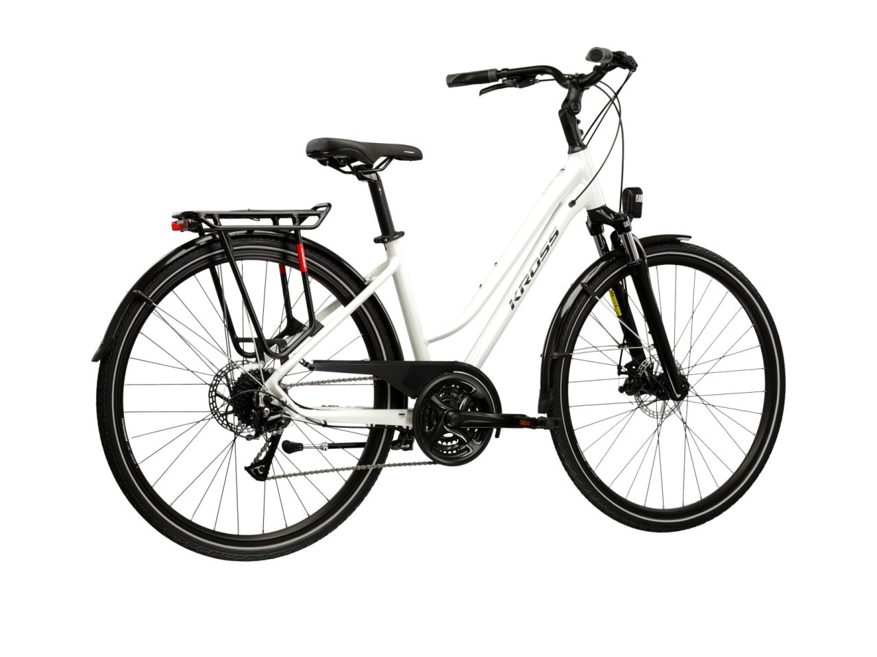 Kross Trekkingrad »Damen-Trekkingrad 28" Trans 3.0 weiß 24 Gänge« 24 Gang Shimano ACERA M3020 Schaltwerk Kettenschaltung KROSS Damen-Trekkingrad 28" Trans 3.0 weiß 24 Gänge