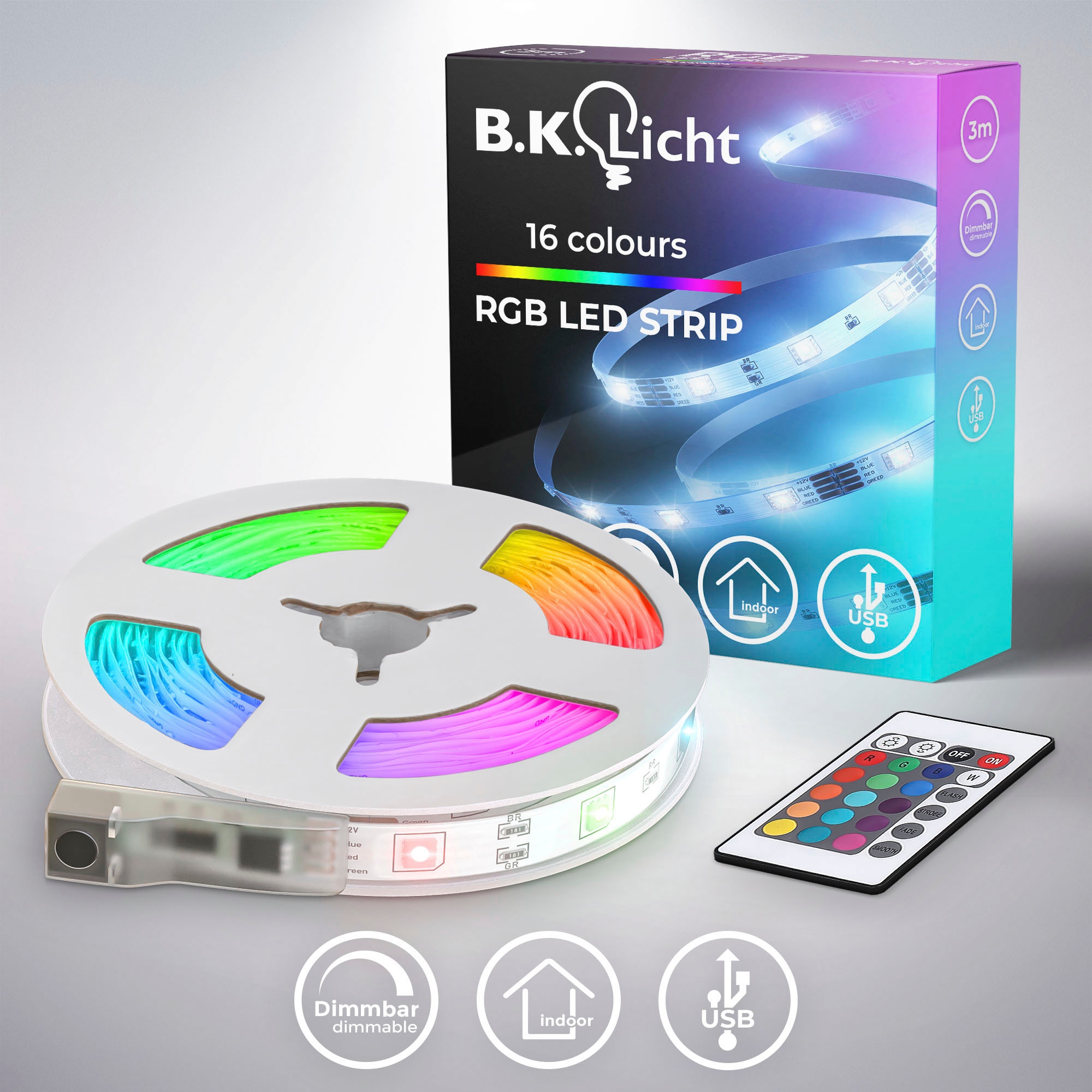 LED-Streifen »USB LED Strip«, 90 St.-flammig, Lichtleiste, mit Fernbedienung,...