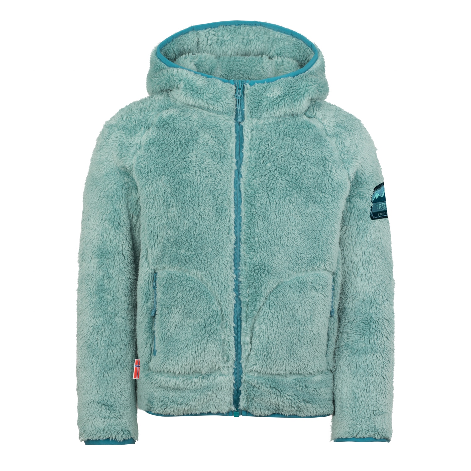 TROLLKIDS Mädchen Fleecejacke "GIRLS BORGUND JACKET XT"glacier grün, teal, Gr. 164, Obermaterial: 100% Polyester, Jacken