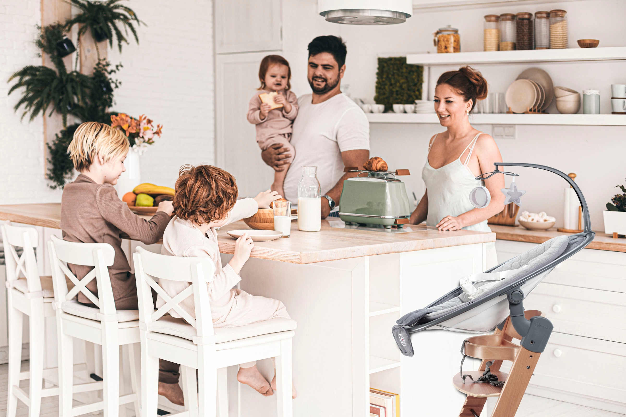 BabyGo Hochstuhl »Newborn Set Family 2in1«