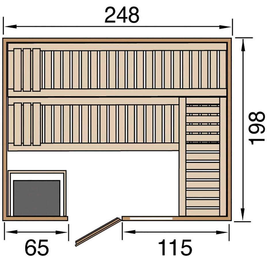 weka Sauna »Bergen«, 7,5 kW Bio-Ofen mit digitaler Steuerung