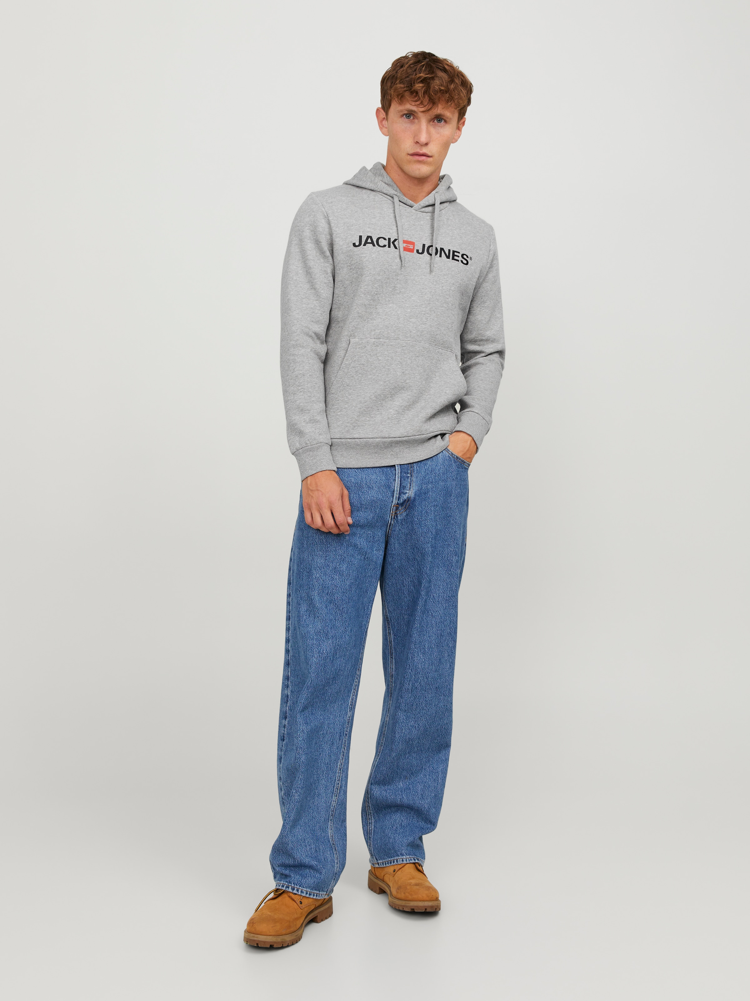 Jack & Jones Kapuzensweatshirt »JJECORP Hoodie mit Logo und hohem Tragekomfort«, bedruckt, casual, regular fit, Baumwollmischung, Rundhals